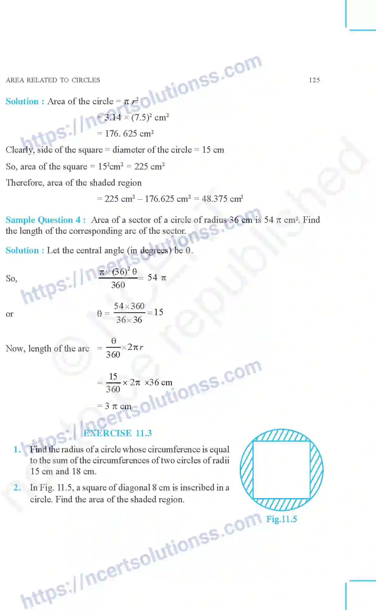 NCERT-Exemplar-Questions-Class-10-Mathematics--Area-Related-To-Circles-156-page-7