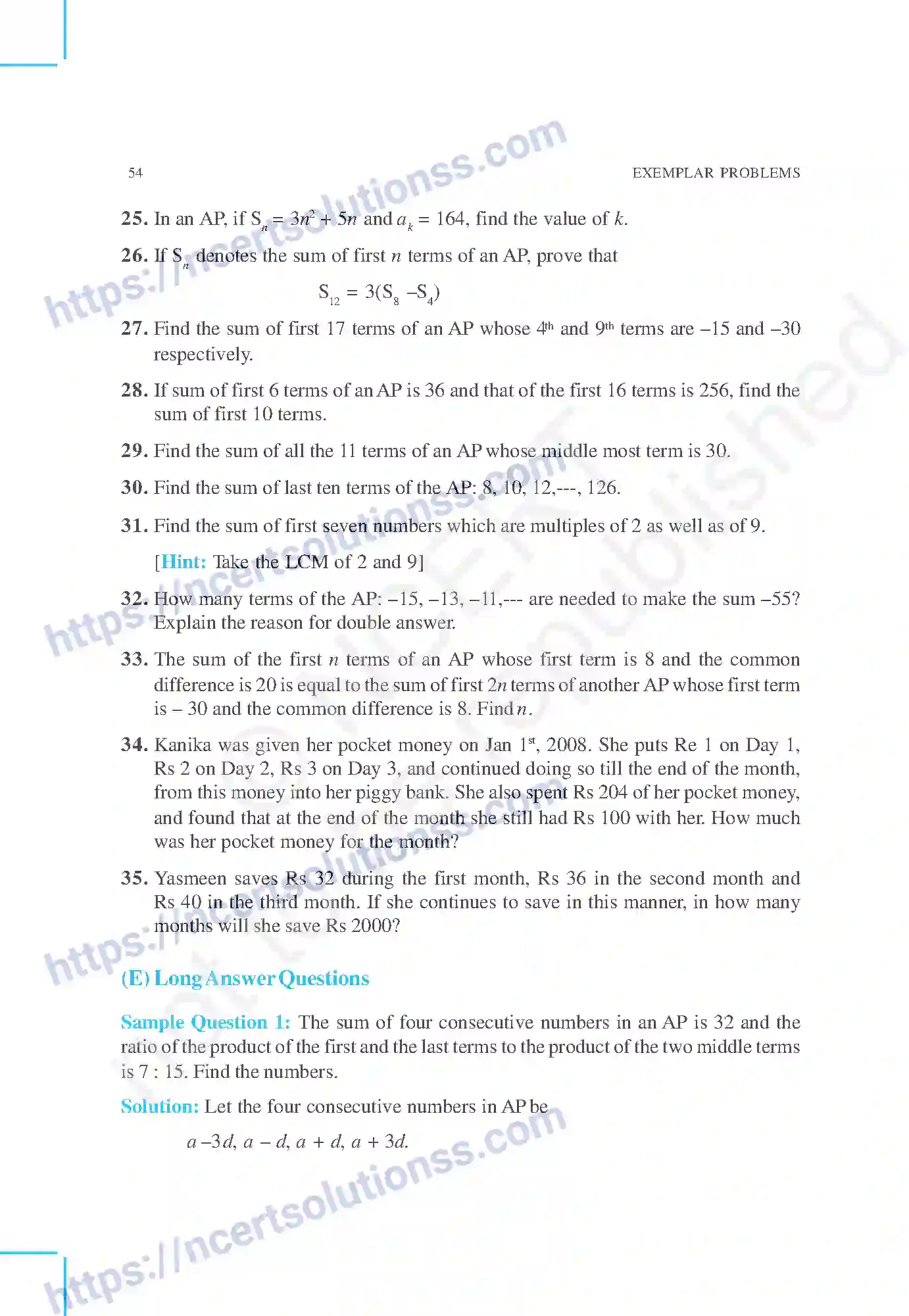 NCERT-Exemplar-Questions-Class-10-Mathematics--Arithmetic-Progressions-150-page-11
