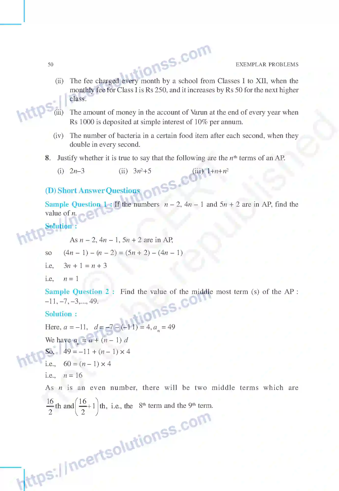 NCERT-Exemplar-Questions-Class-10-Mathematics--Arithmetic-Progressions-150-page-7