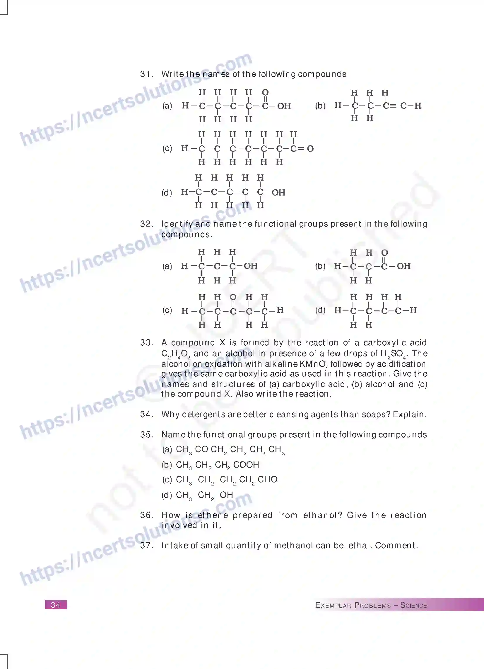NCERT-Exemplar-Questions-Class-10-Science--Carbon-and-its-Compounds-165-page-7
