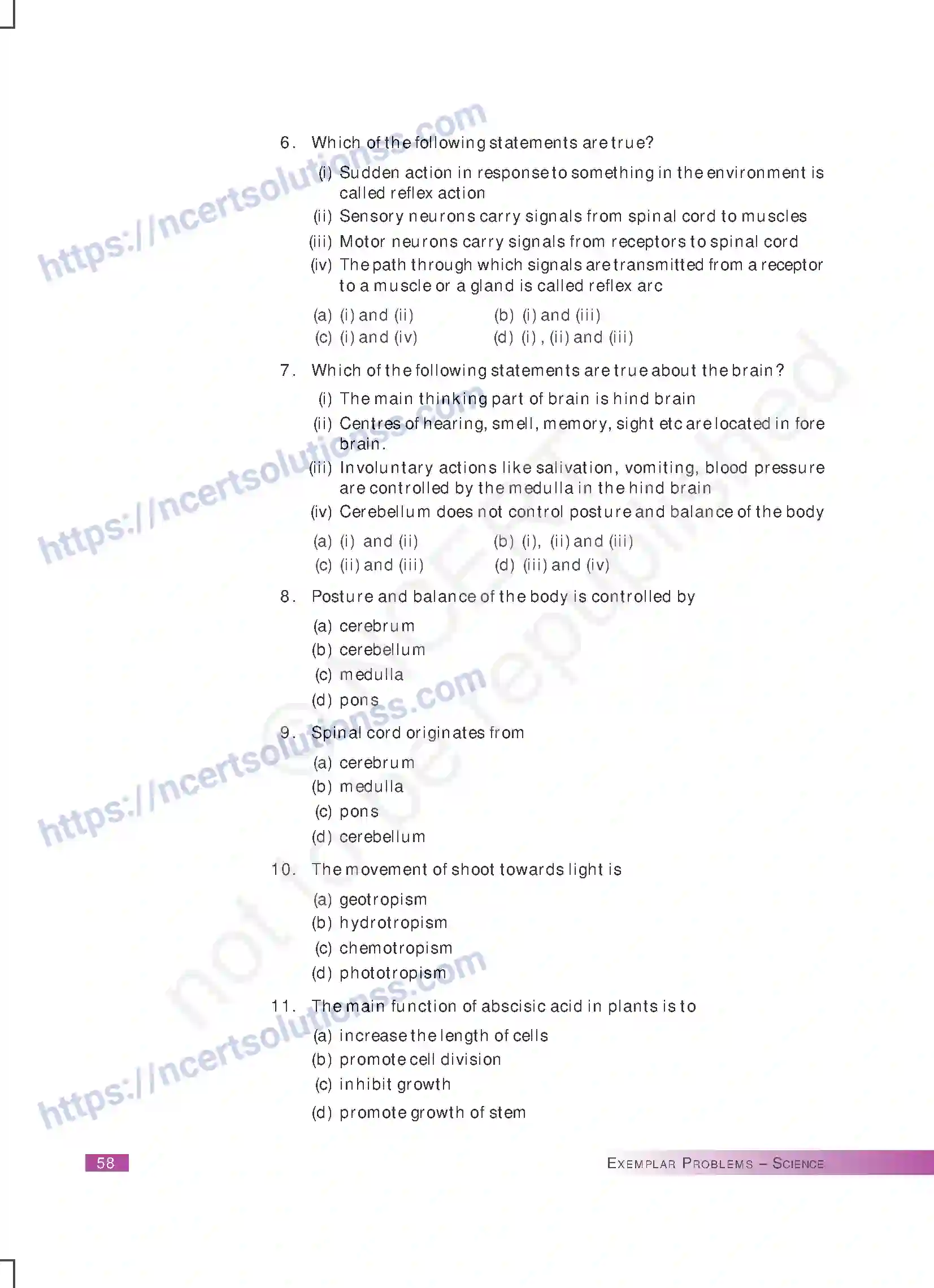 NCERT-Exemplar-Questions-Class-10-Science--Control-and-Coordination-168-page-2