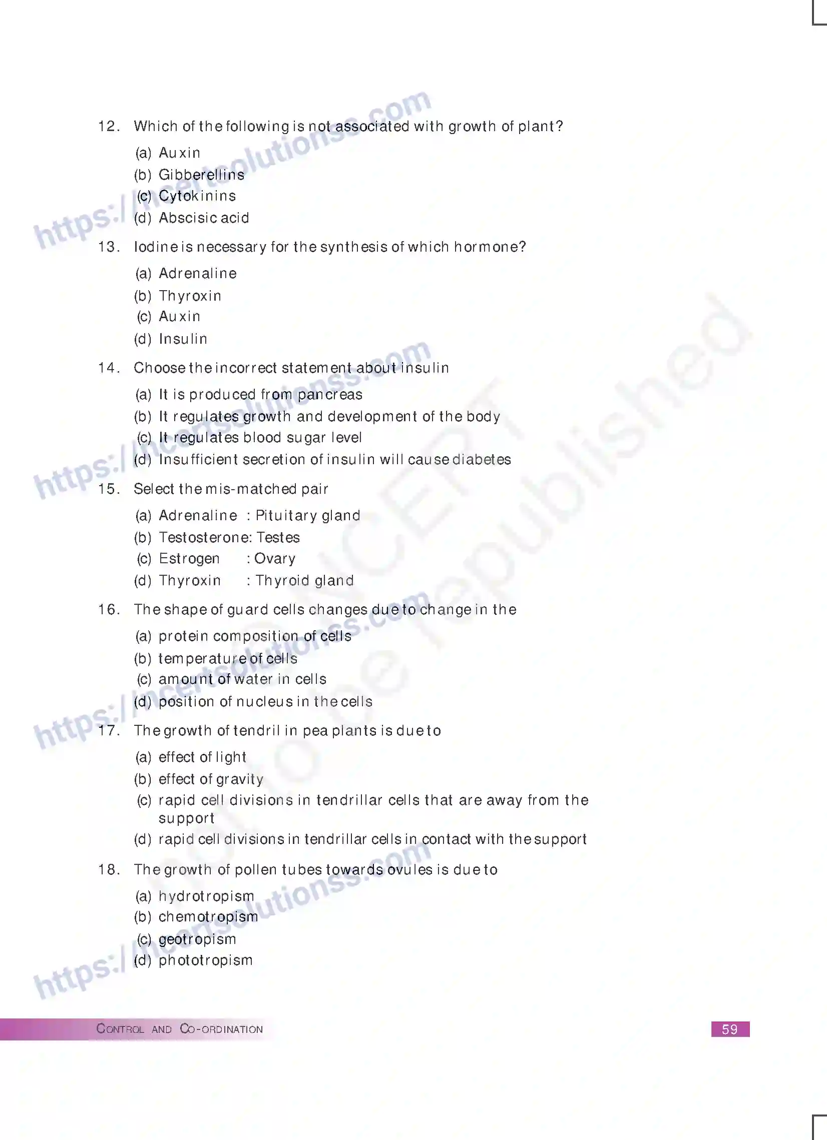 NCERT-Exemplar-Questions-Class-10-Science--Control-and-Coordination-168-page-3