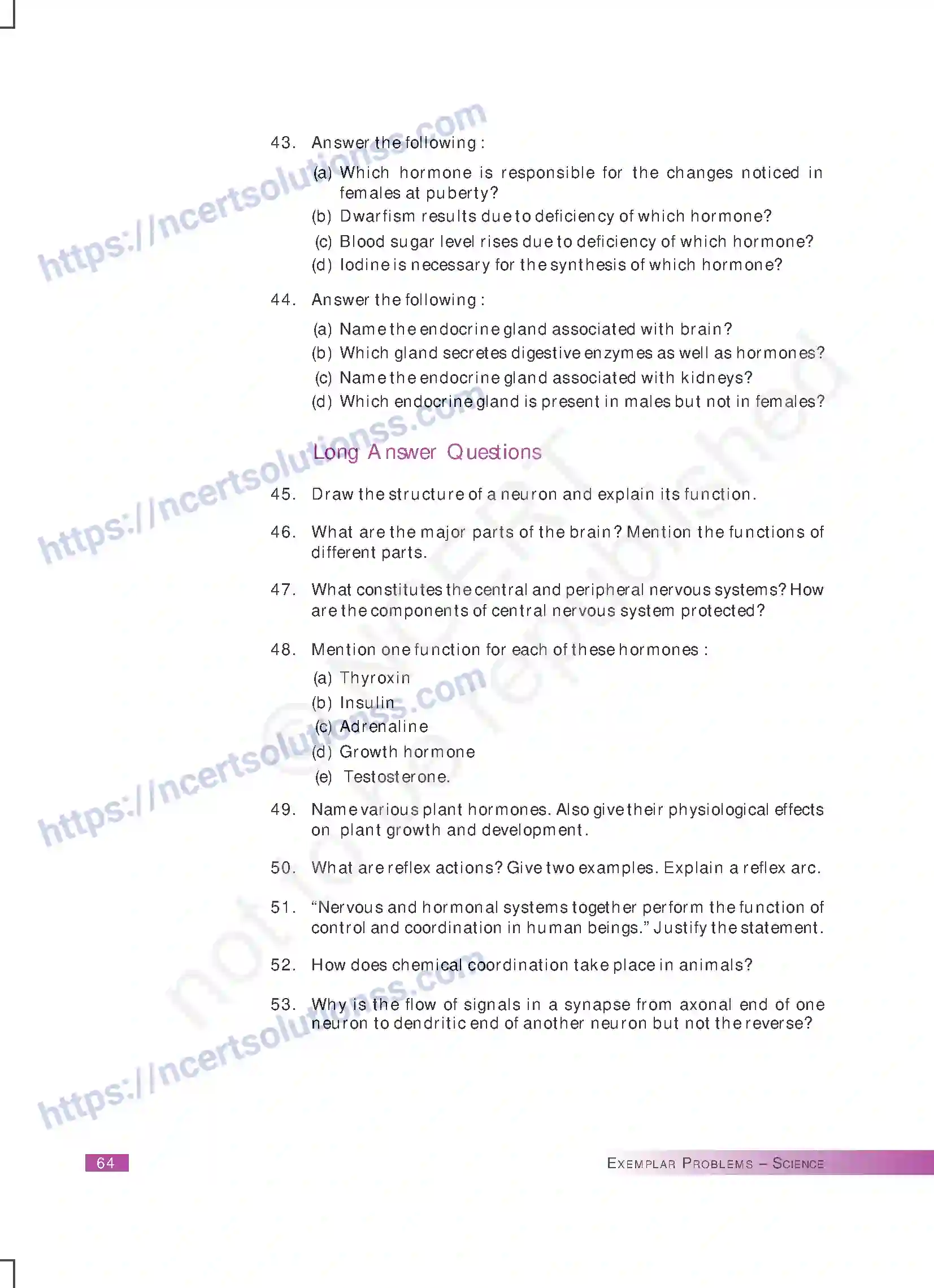 NCERT-Exemplar-Questions-Class-10-Science--Control-and-Coordination-168-page-8
