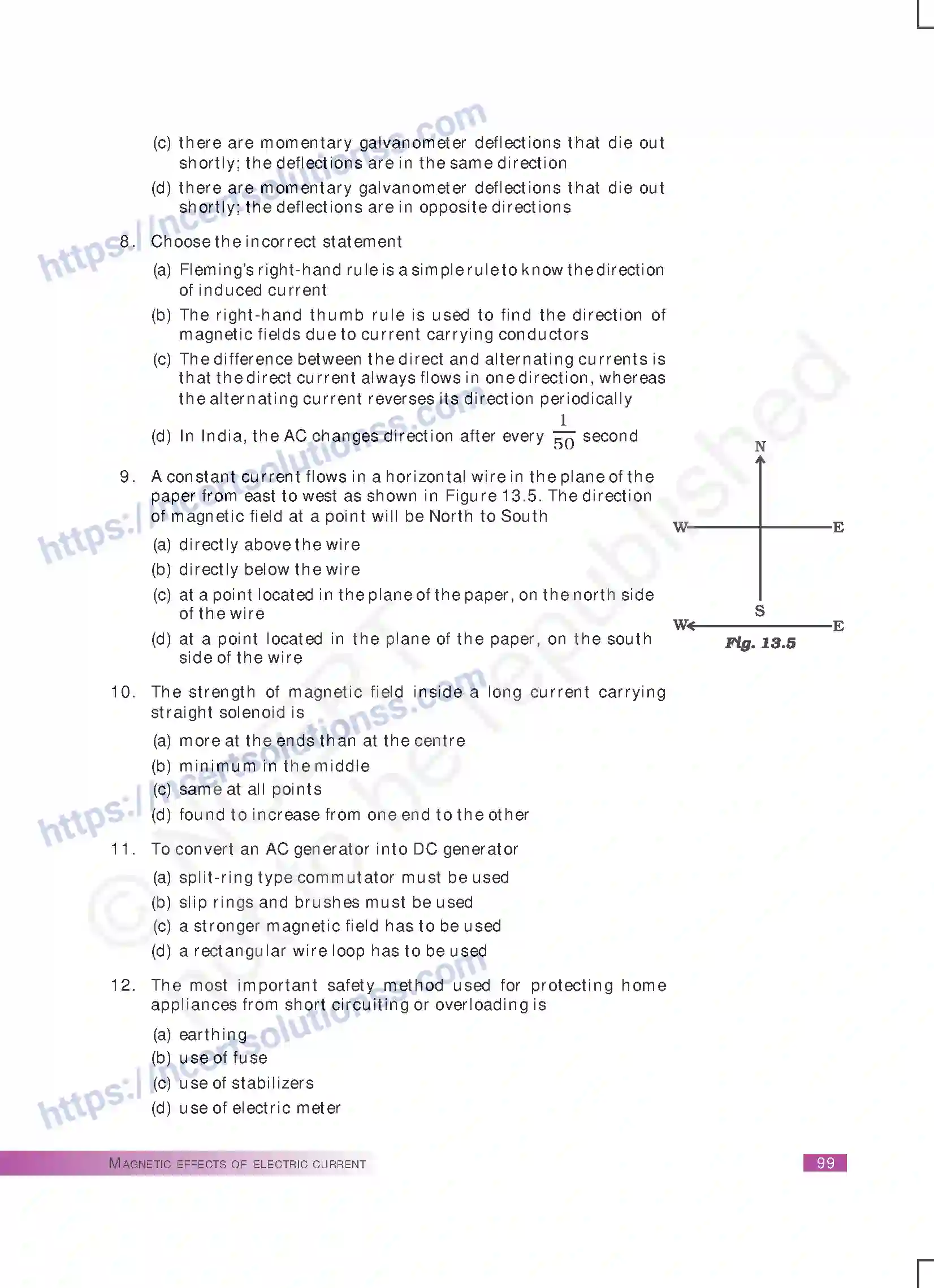 NCERT-Exemplar-Questions-Class-10-Science--Magnetic-Effects-of-Electric-Current-174-page-3