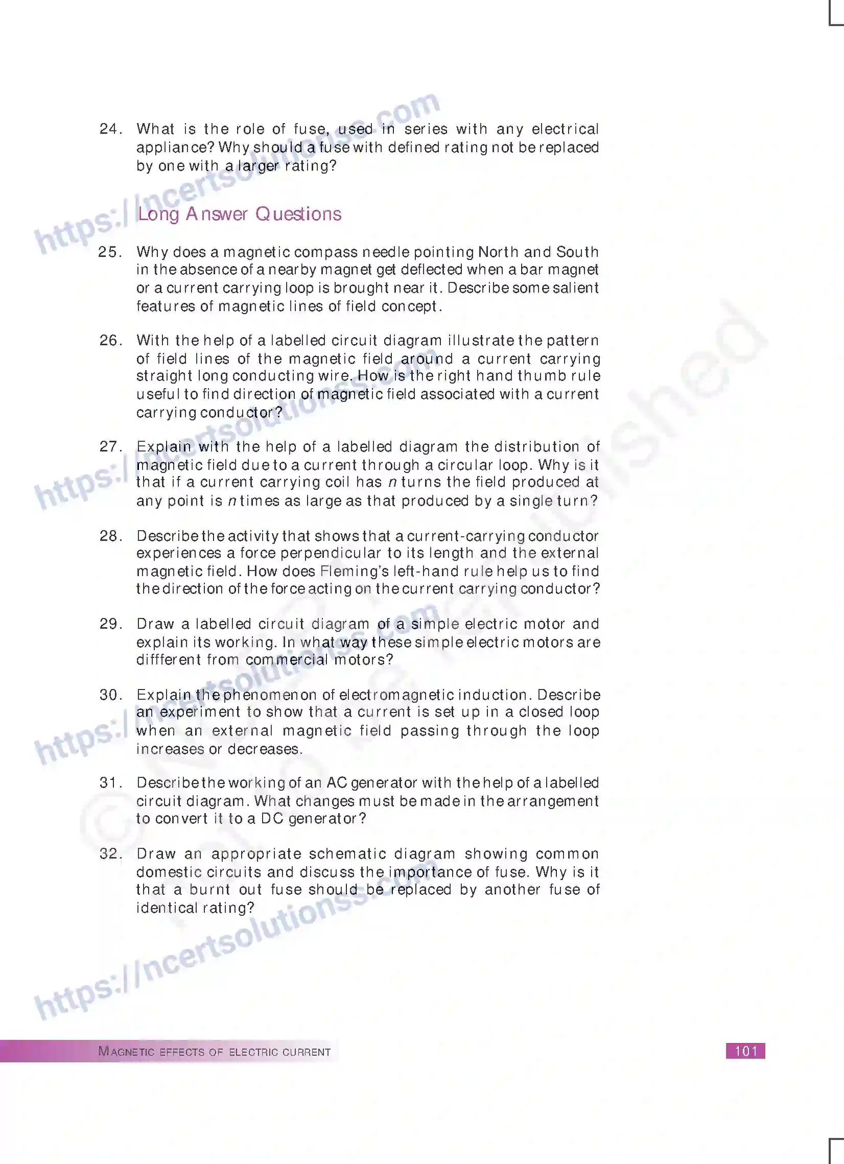NCERT-Exemplar-Questions-Class-10-Science--Magnetic-Effects-of-Electric-Current-174-page-5