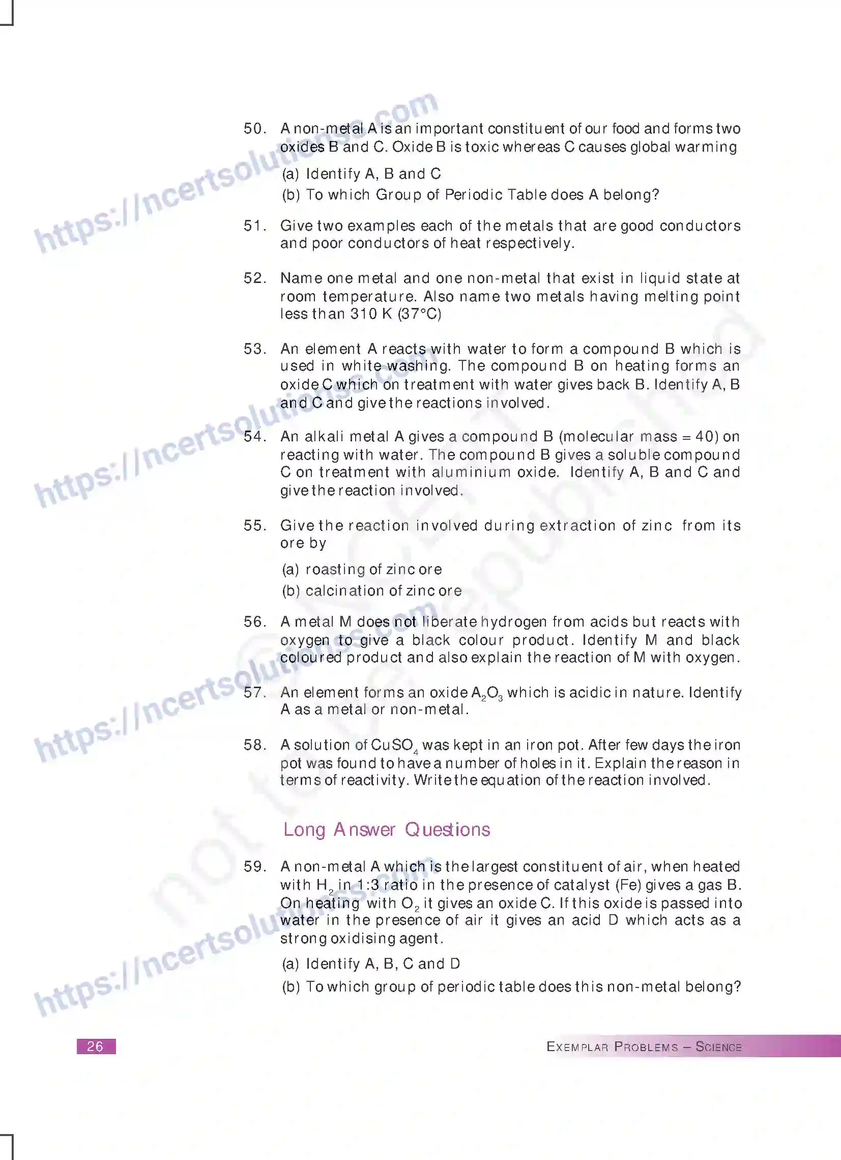 NCERT-Exemplar-Questions-Class-10-Science--Metals-and-Non-metals-164-page-9