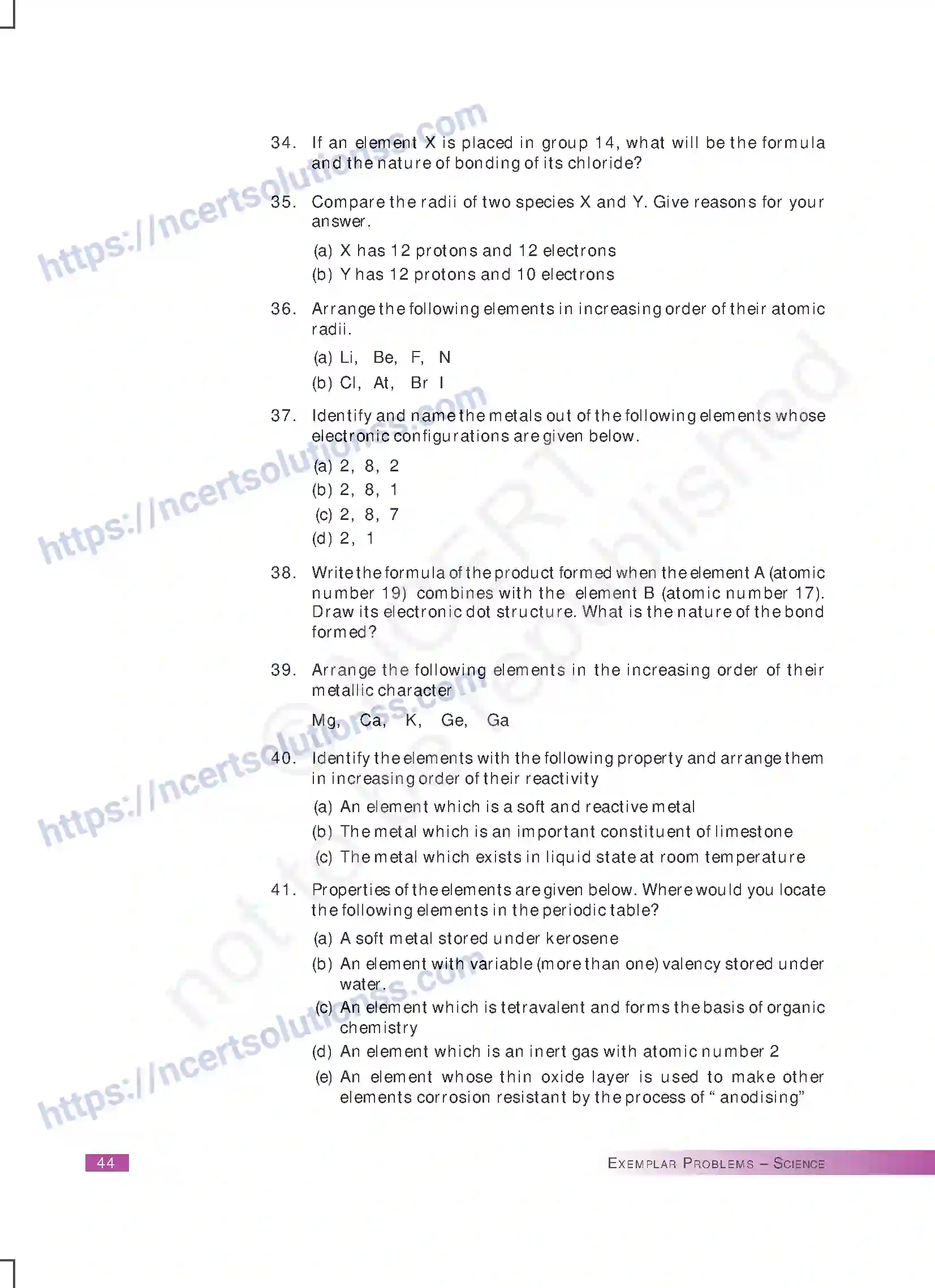 NCERT-Exemplar-Questions-Class-10-Science--Periodic-Classification-of-Elements-166-page-7