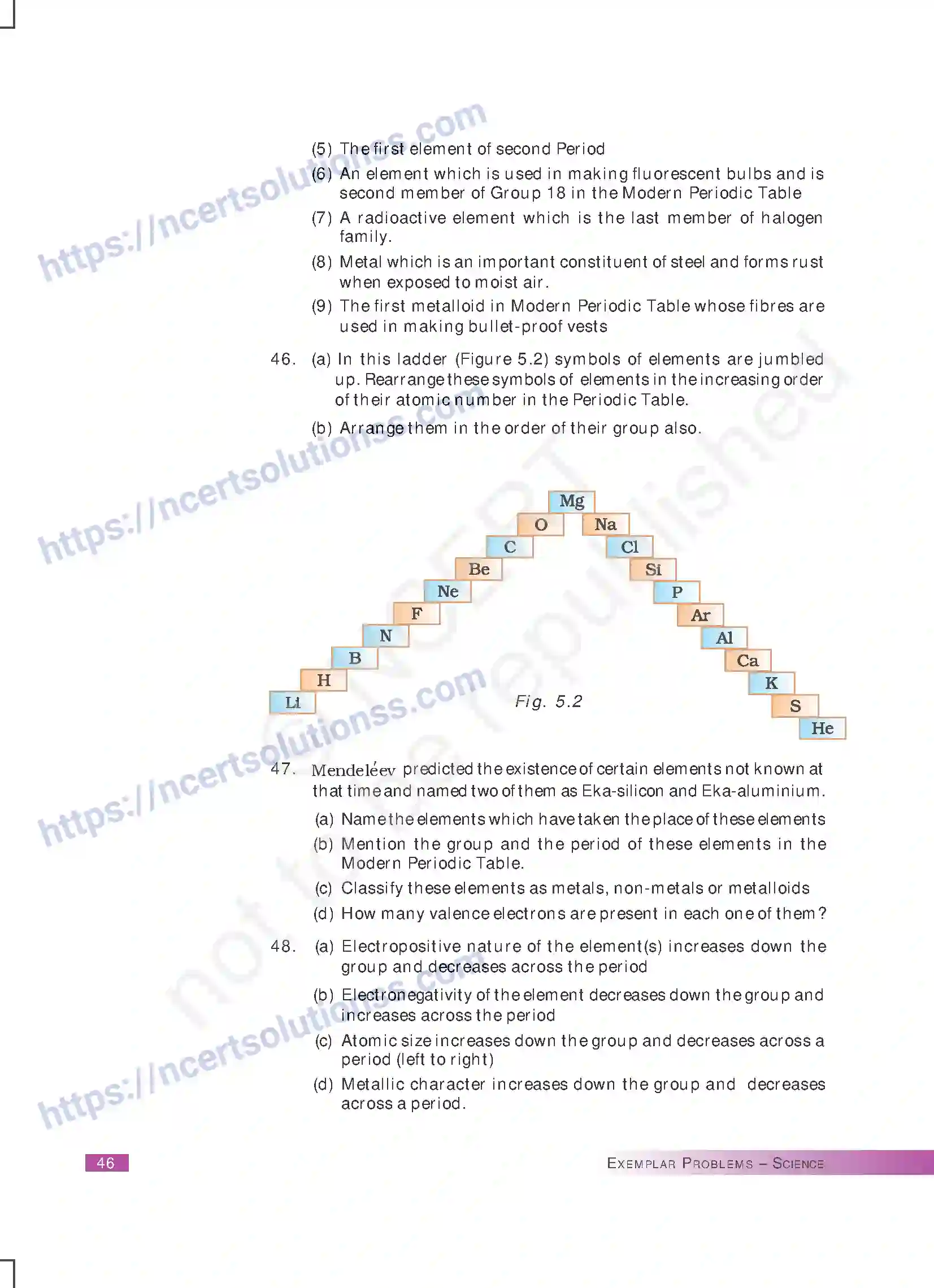 NCERT-Exemplar-Questions-Class-10-Science--Periodic-Classification-of-Elements-166-page-9