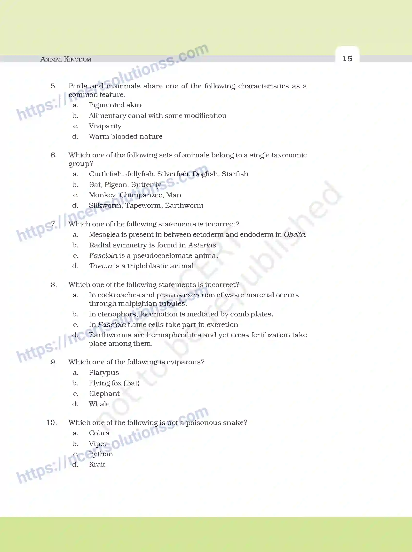 NCERT-Exemplar-Questions-Class-11-Biology--Animal-Kingdom-91-page-2