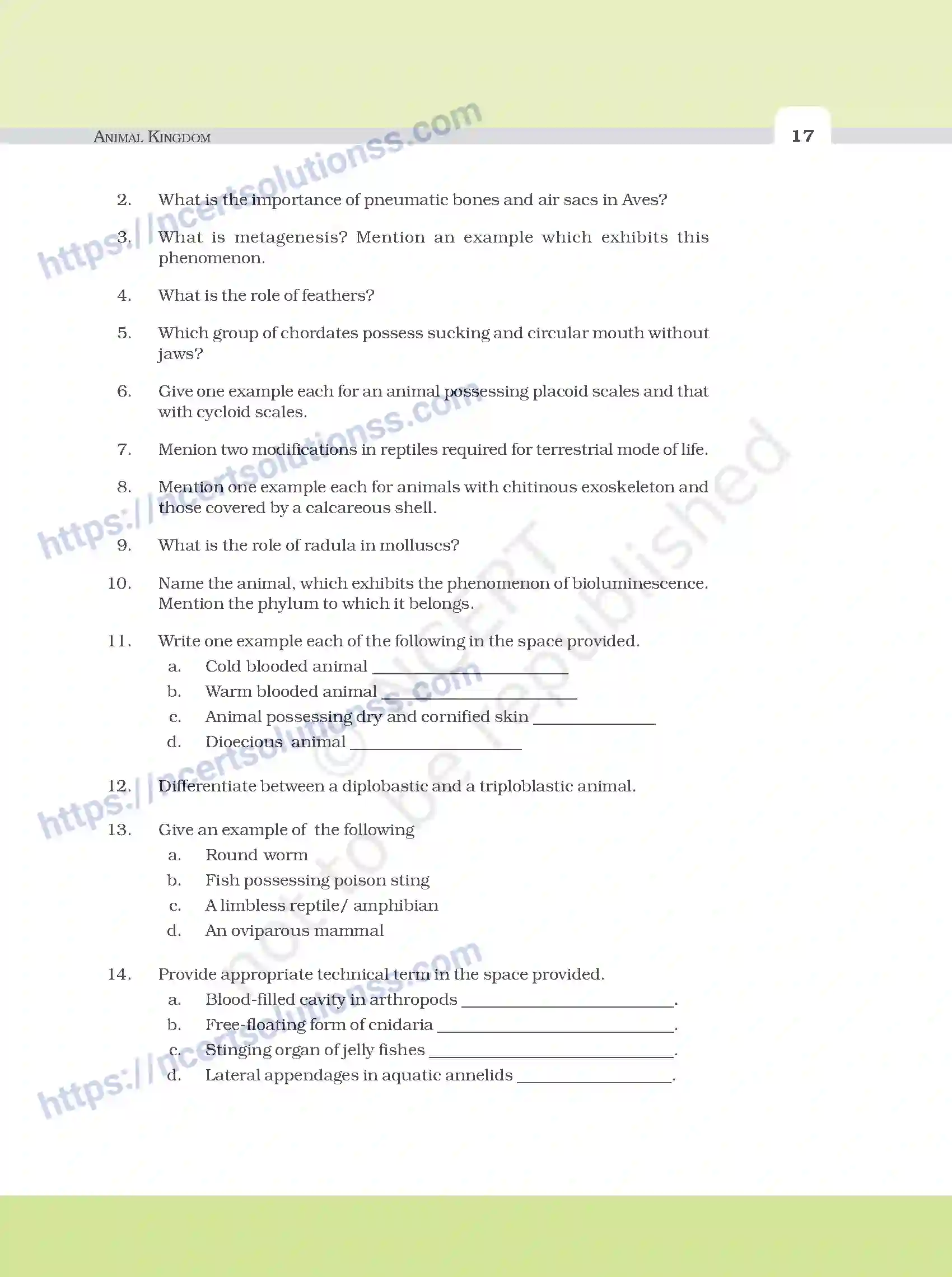 NCERT-Exemplar-Questions-Class-11-Biology--Animal-Kingdom-91-page-4