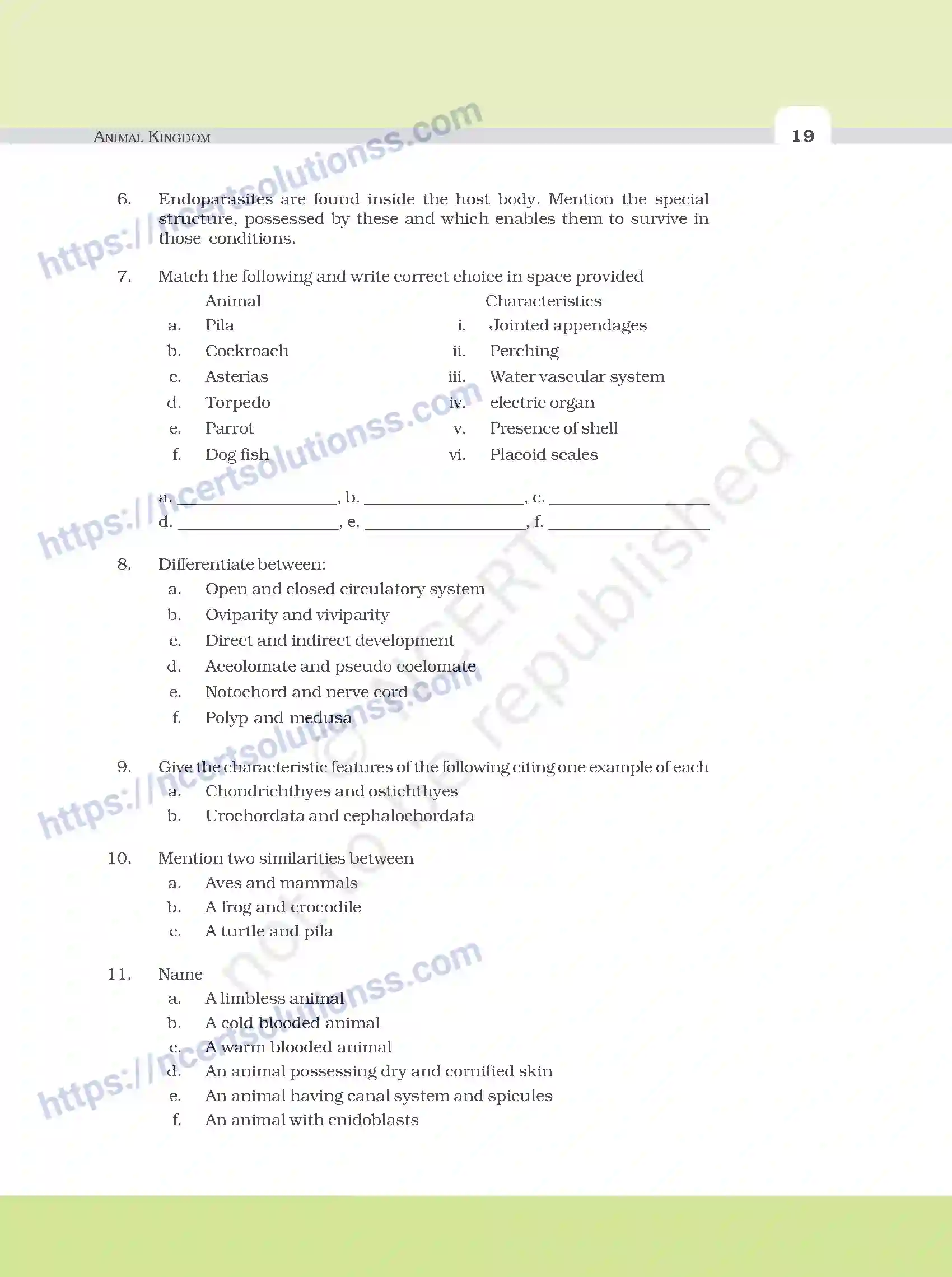 NCERT-Exemplar-Questions-Class-11-Biology--Animal-Kingdom-91-page-6