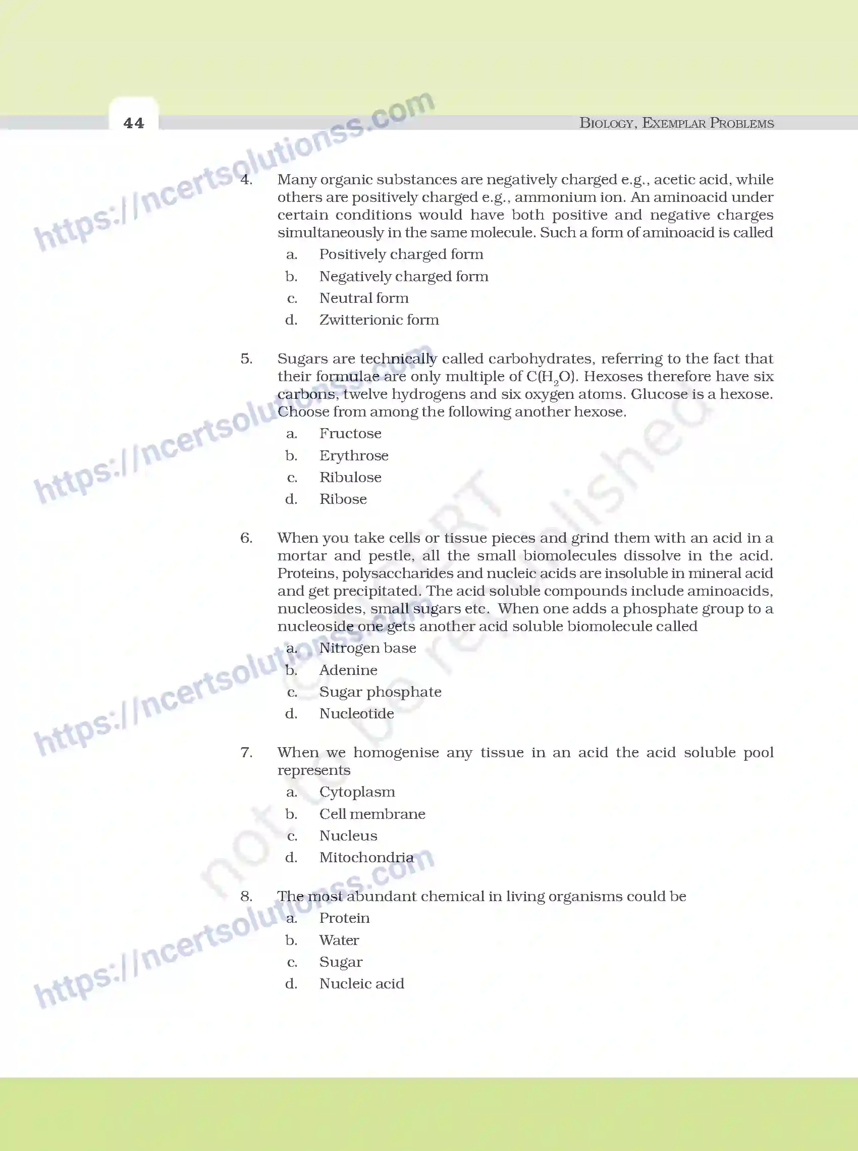 NCERT-Exemplar-Questions-Class-11-Biology--Biomolecules-96-page-2