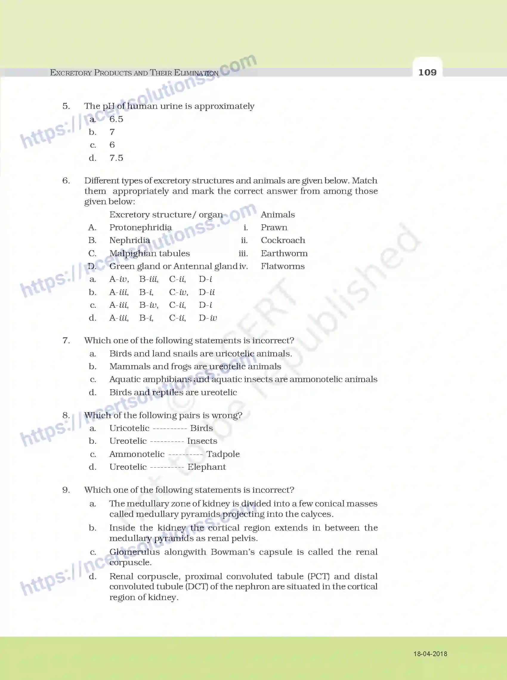 NCERT-Exemplar-Questions-Class-11-Biology--Excretory-Products-and-Their-Elimination-106-page-2