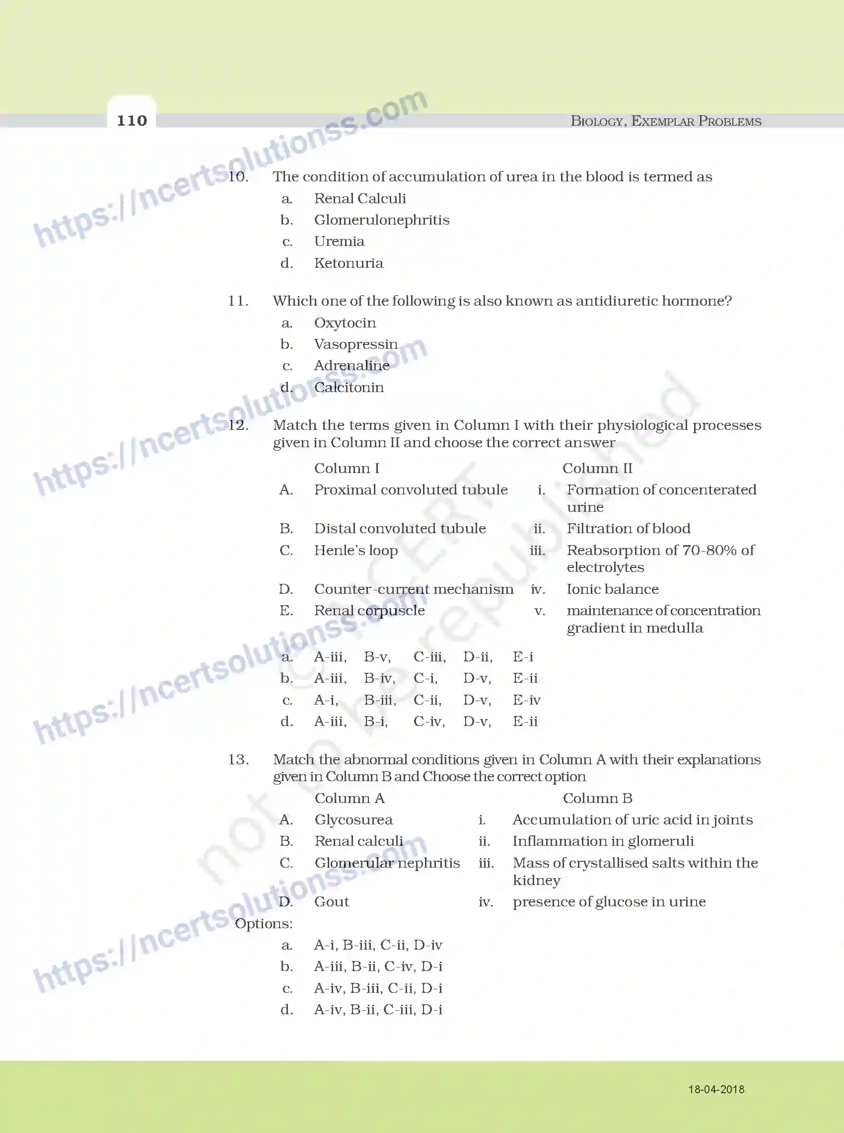 NCERT-Exemplar-Questions-Class-11-Biology--Excretory-Products-and-Their-Elimination-106-page-3
