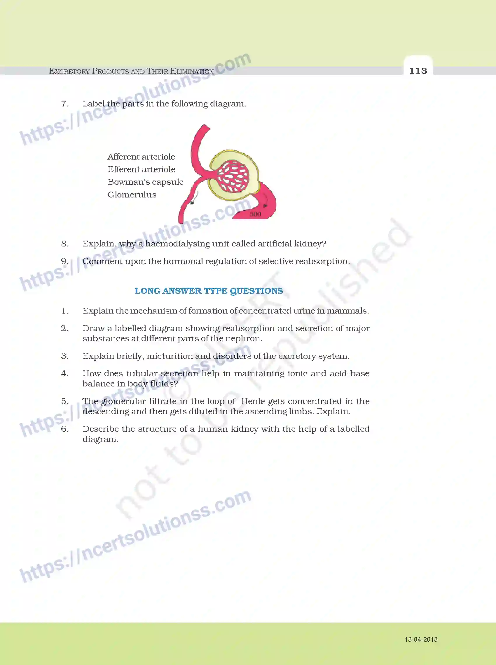NCERT-Exemplar-Questions-Class-11-Biology--Excretory-Products-and-Their-Elimination-106-page-6