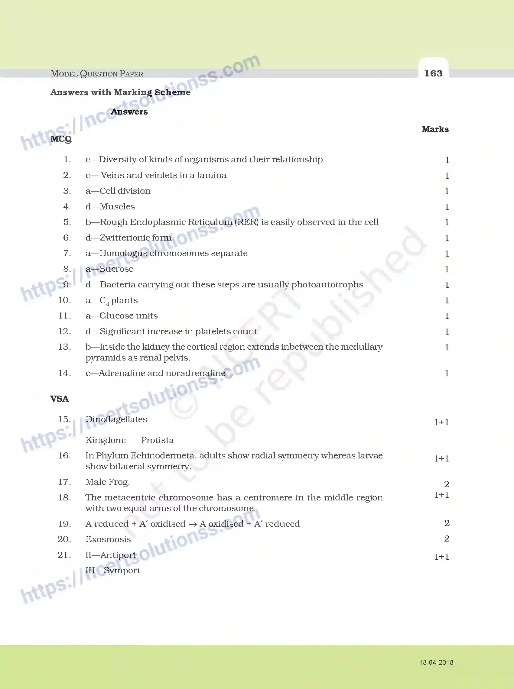 NCERT-Exemplar-Questions-Class-11-Biology--Model-Question-Paper-112-page-8
