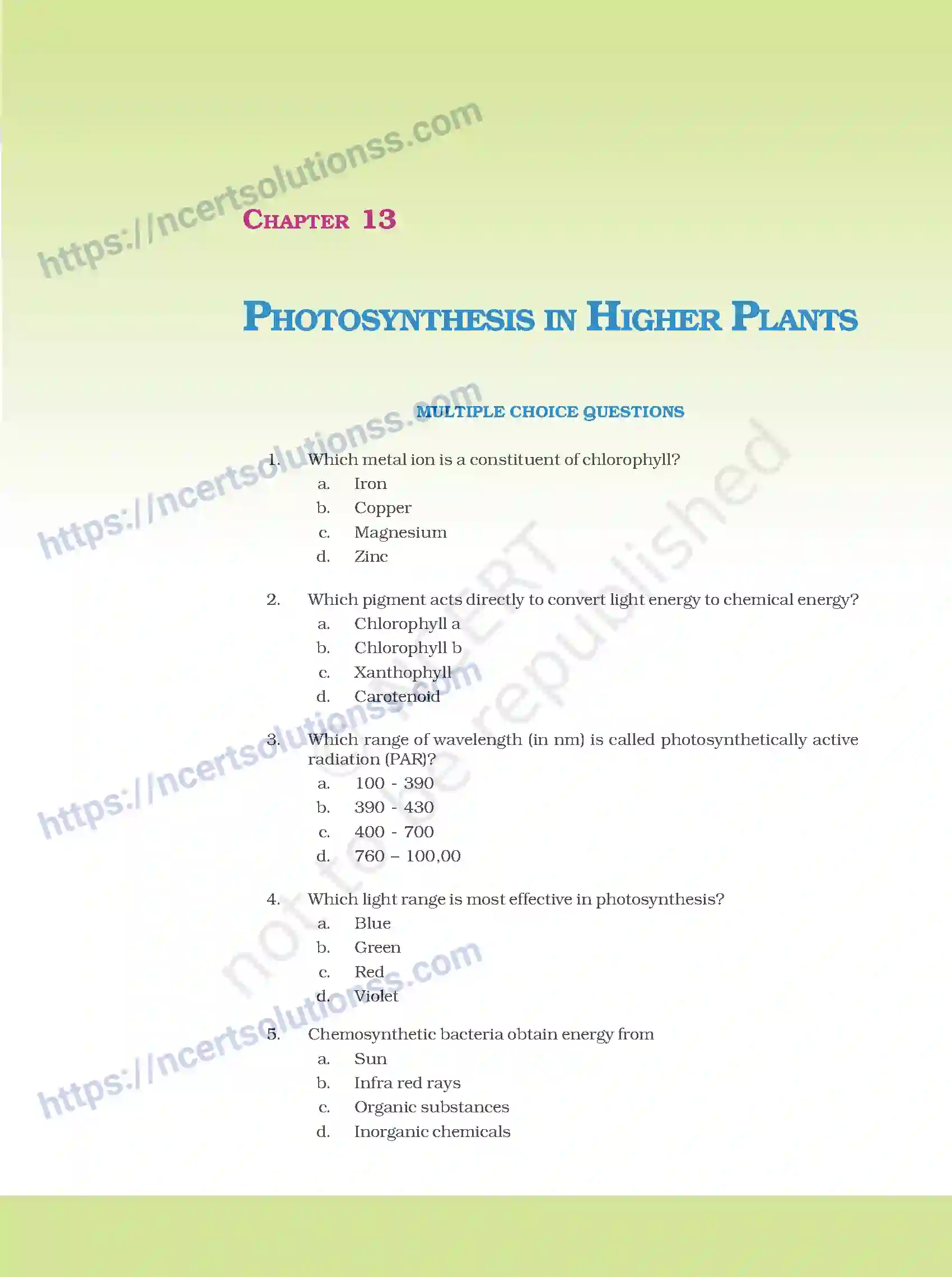 NCERT-Exemplar-Questions-Class-11-Biology--Photosynthesis-In-Higher-Plants-100-page-1