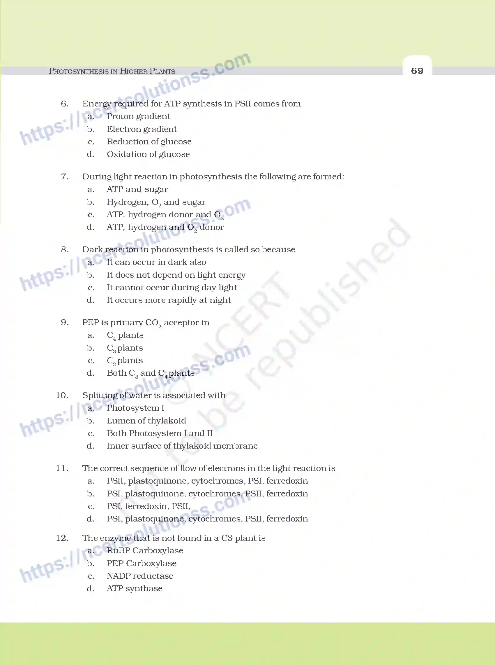 NCERT-Exemplar-Questions-Class-11-Biology--Photosynthesis-In-Higher-Plants-100-page-2