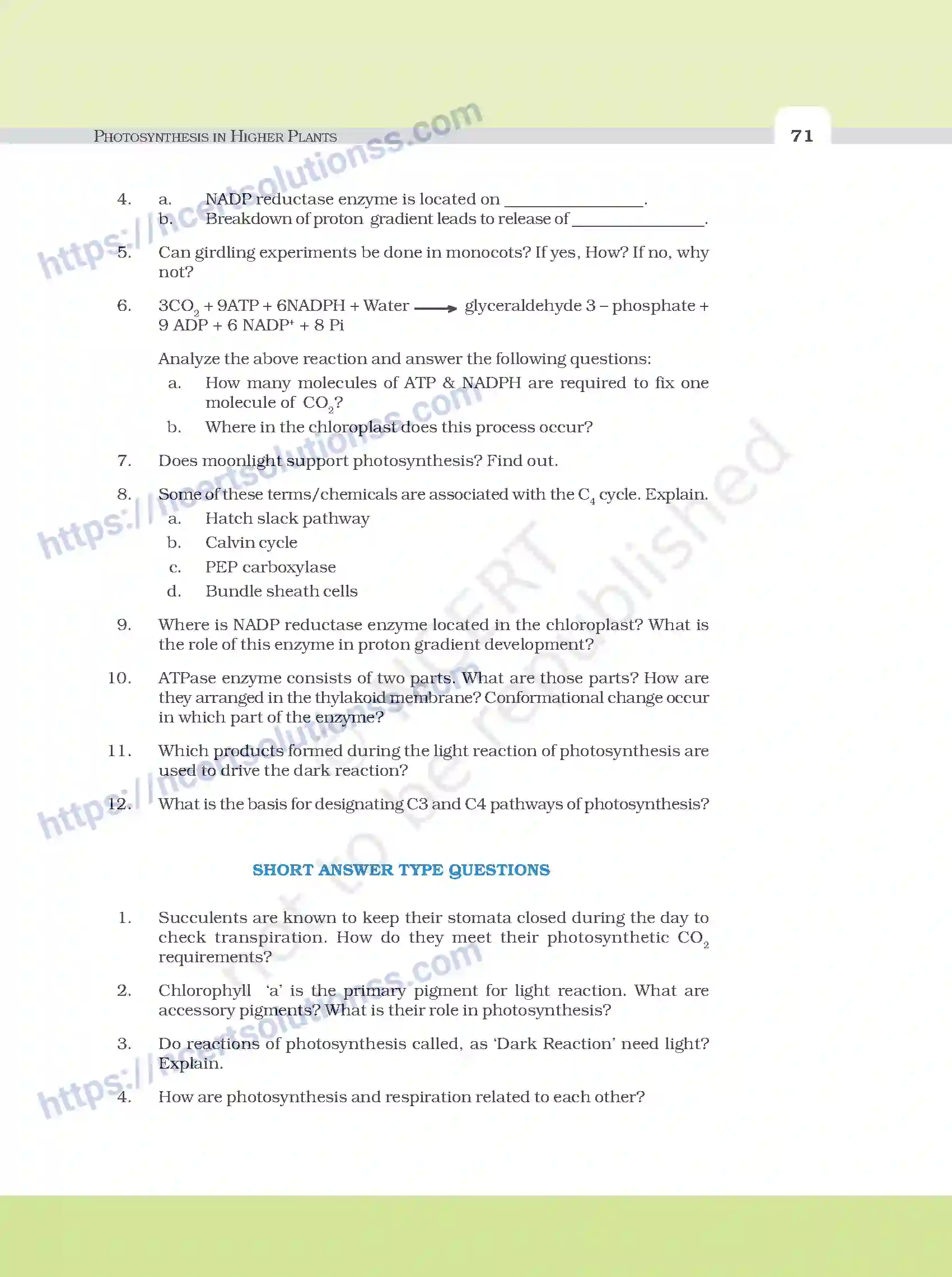 NCERT-Exemplar-Questions-Class-11-Biology--Photosynthesis-In-Higher-Plants-100-page-4