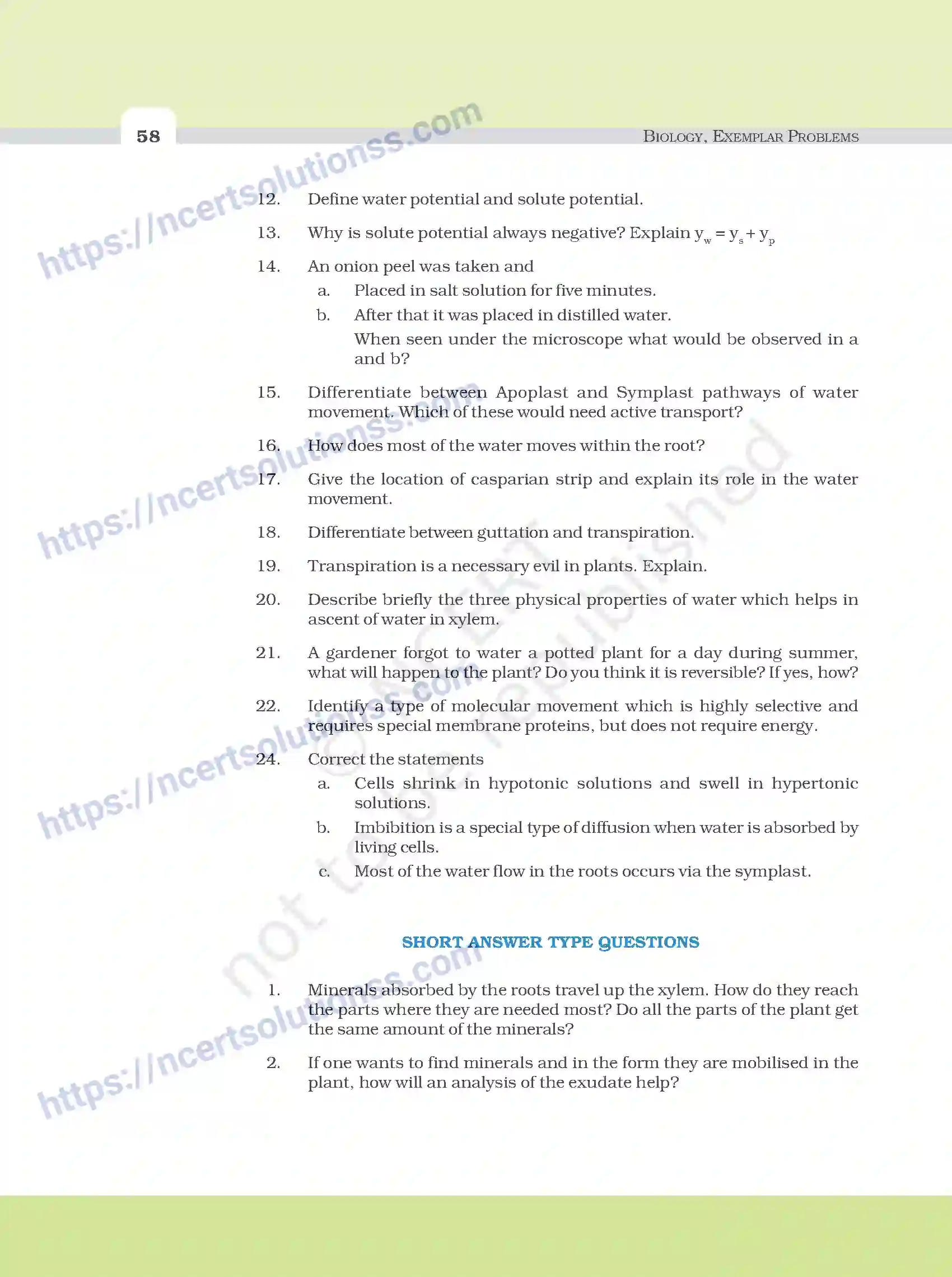 NCERT-Exemplar-Questions-Class-11-Biology--Transport-In-Plants-98-page-5