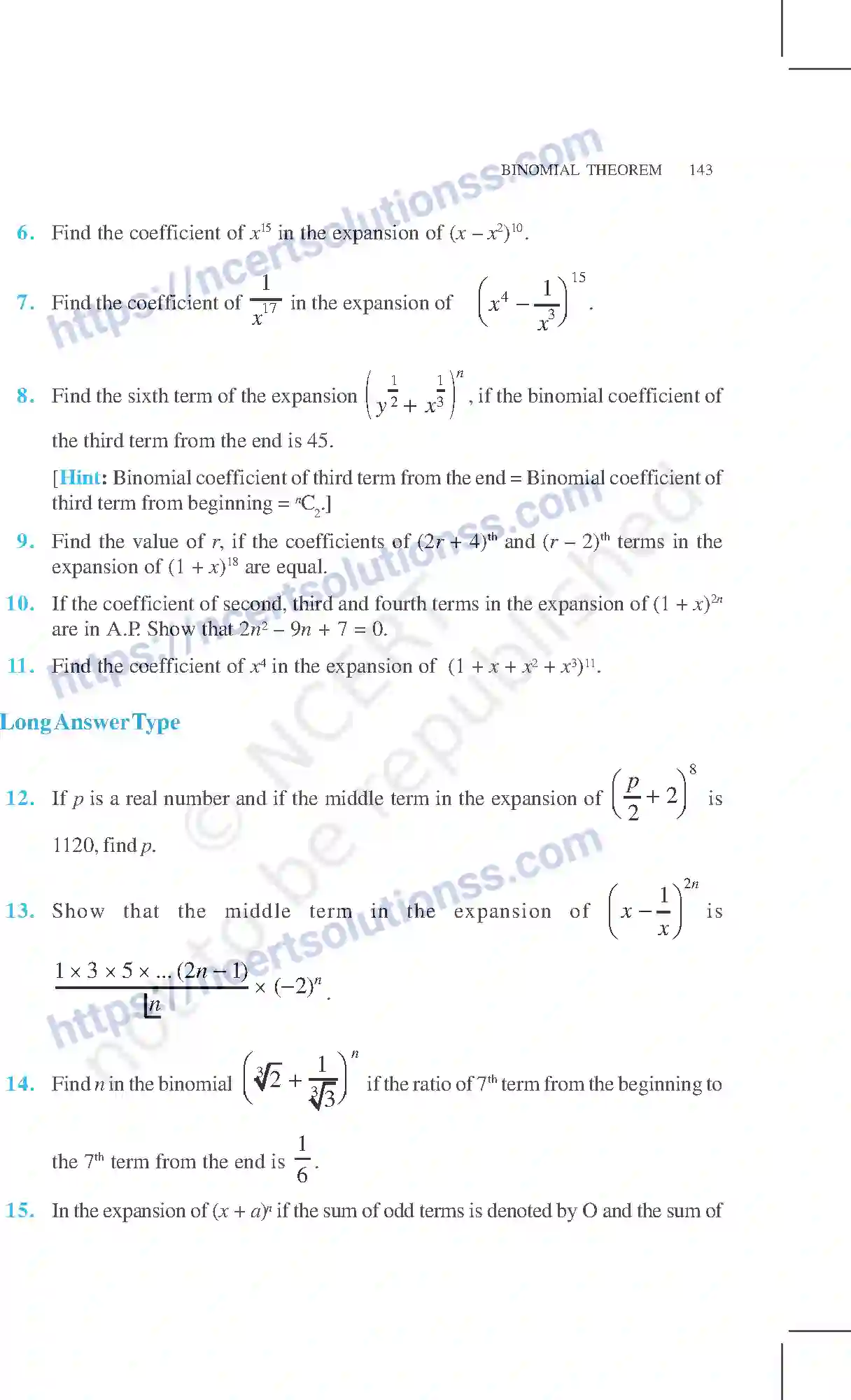 NCERT-Exemplar-Questions-Class-11-Mathematics--Binomial-Theorem-78-page-15