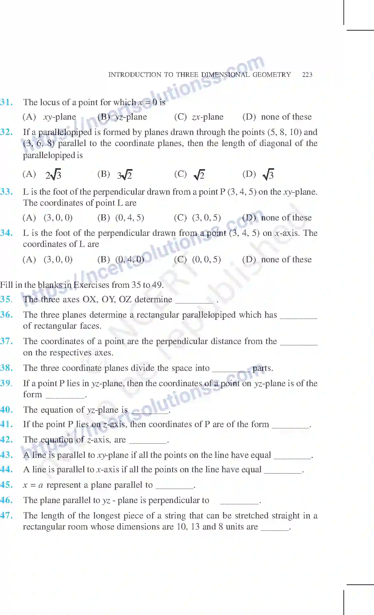 NCERT-Exemplar-Questions-Class-11-Mathematics--Introduction-To-Three-Dimensional-Geometry-82-page-16