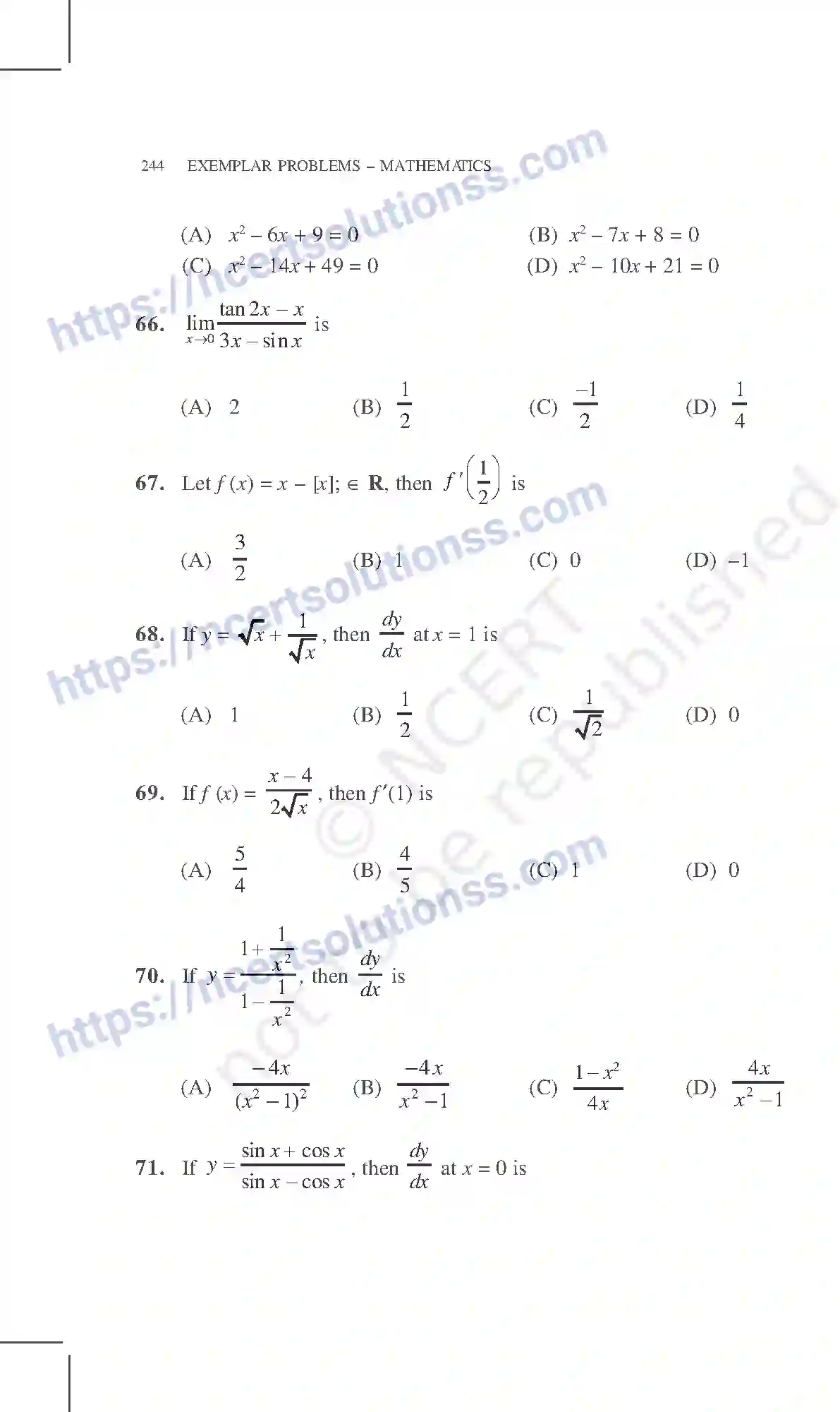 NCERT-Exemplar-Questions-Class-11-Mathematics--Limits-And-Derivatives-83-page-20