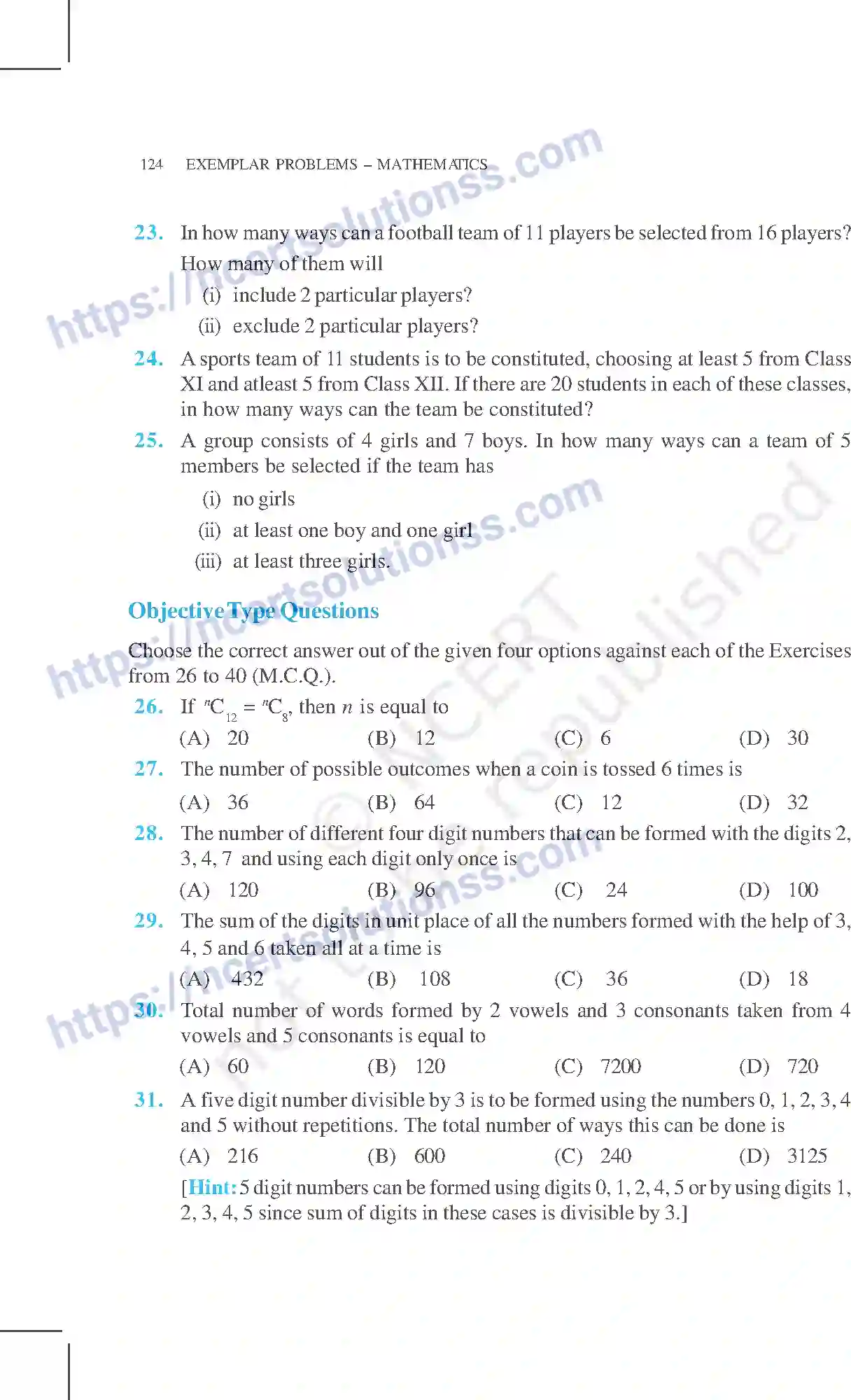 NCERT-Exemplar-Questions-Class-11-Mathematics--Permutations-And-Combinations-77-page-11