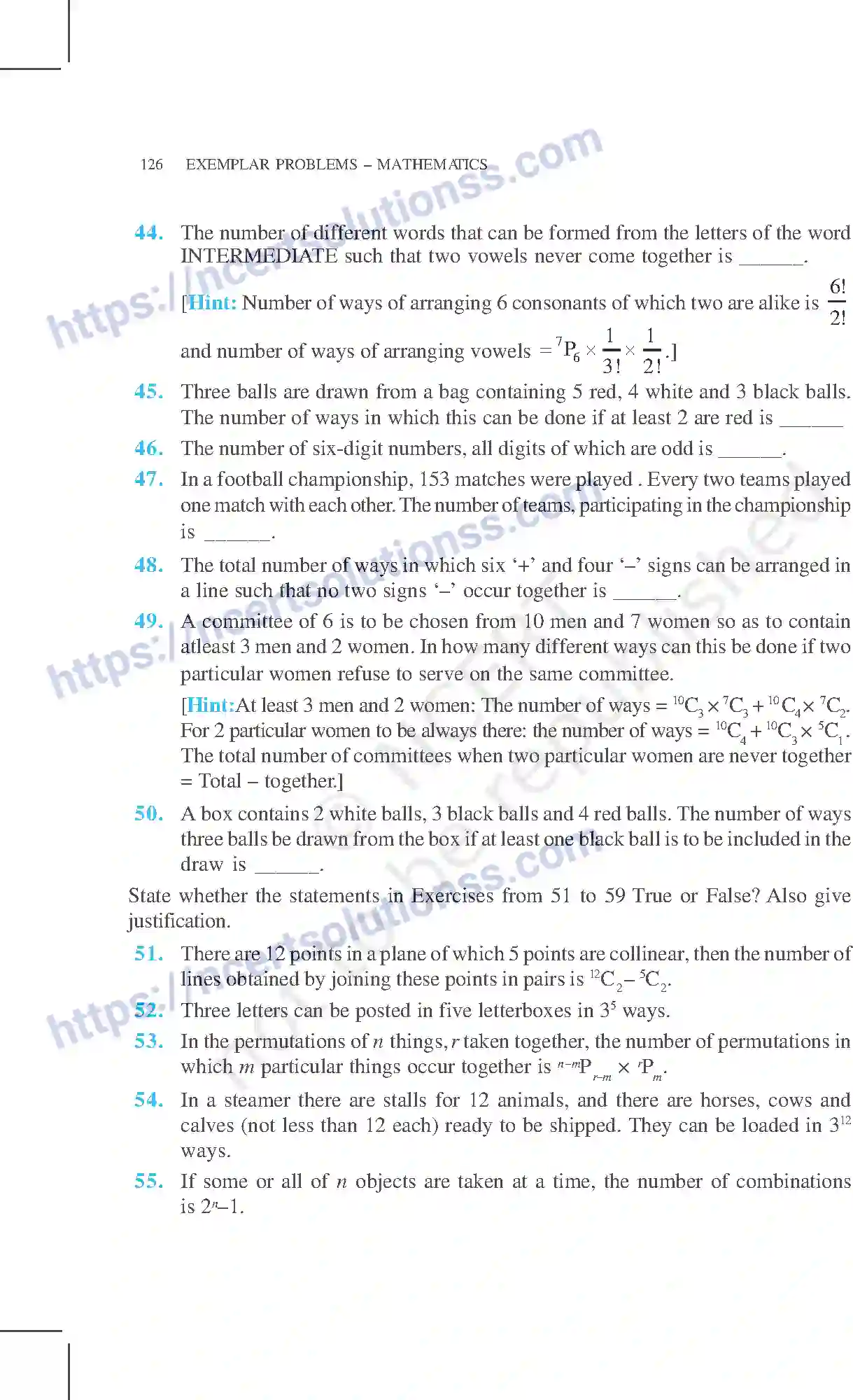 NCERT-Exemplar-Questions-Class-11-Mathematics--Permutations-And-Combinations-77-page-13