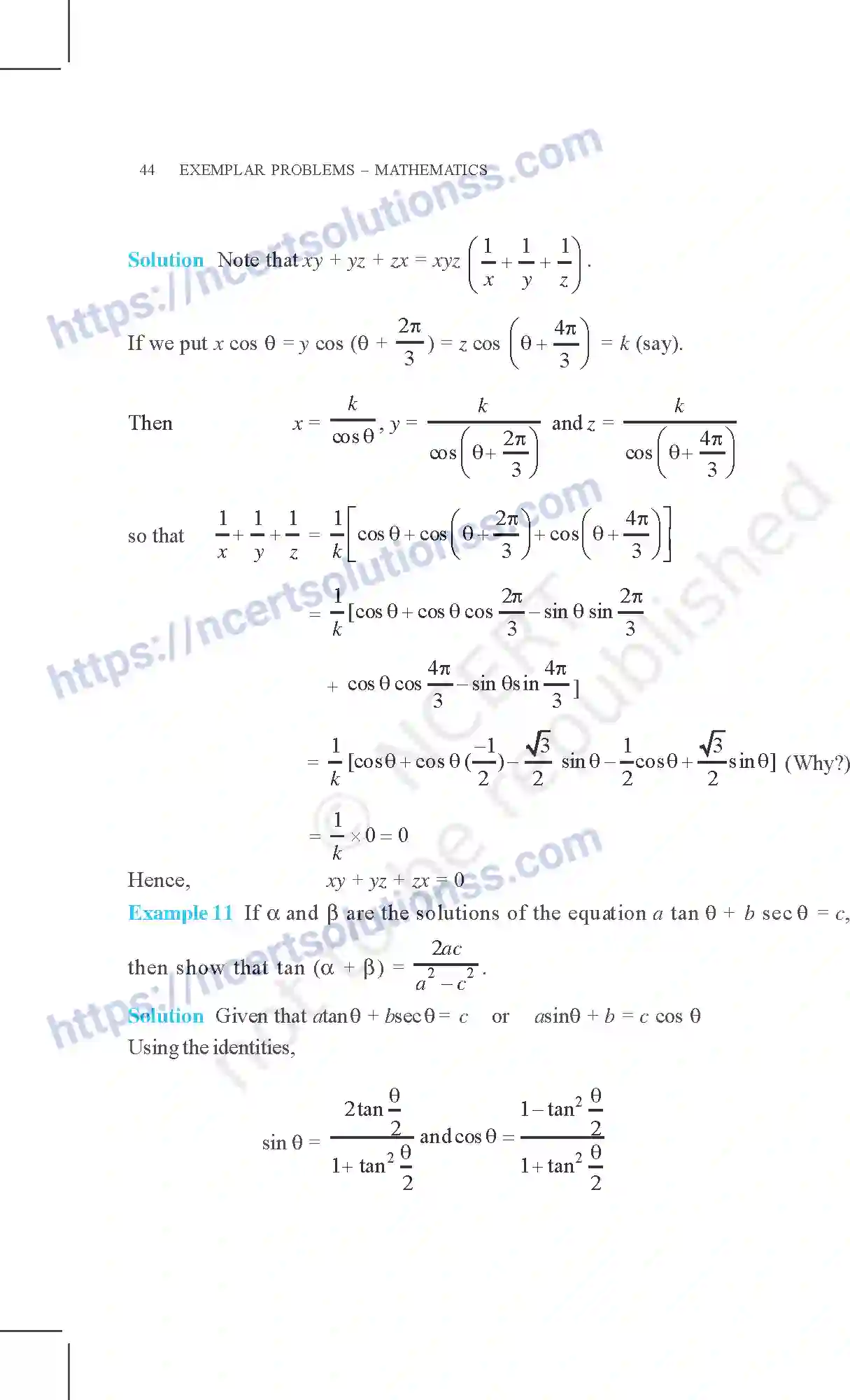 NCERT-Exemplar-Questions-Class-11-Mathematics--Trigonometric-Functions-73-page-11