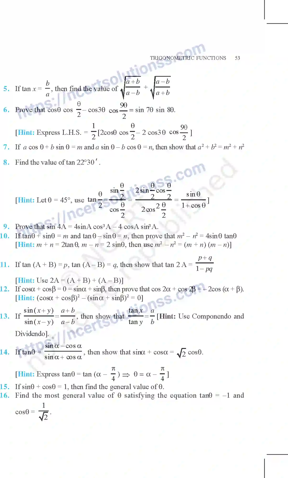 NCERT-Exemplar-Questions-Class-11-Mathematics--Trigonometric-Functions-73-page-20