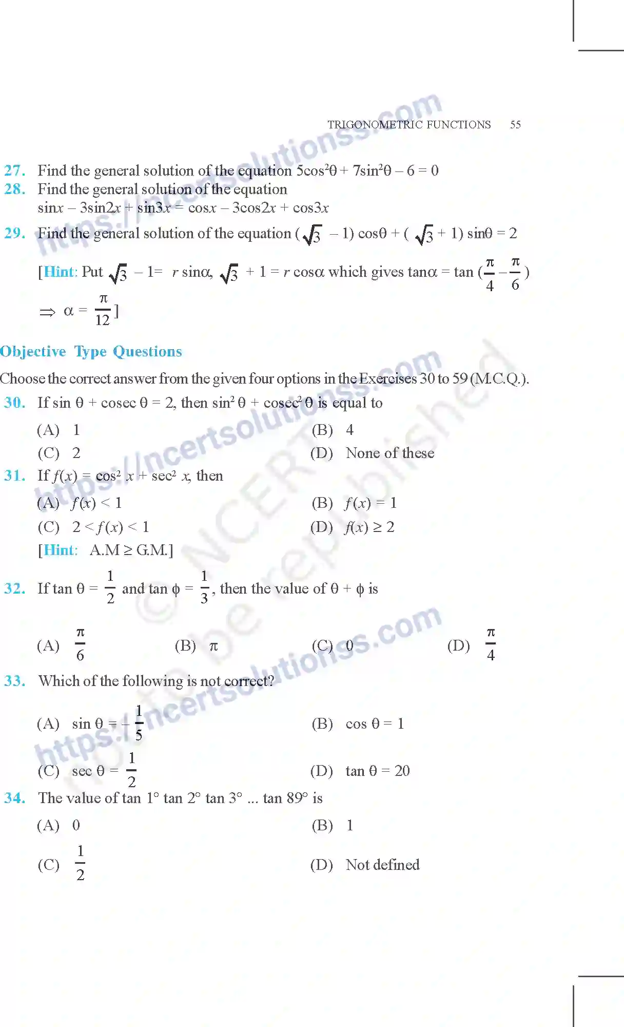 NCERT-Exemplar-Questions-Class-11-Mathematics--Trigonometric-Functions-73-page-22
