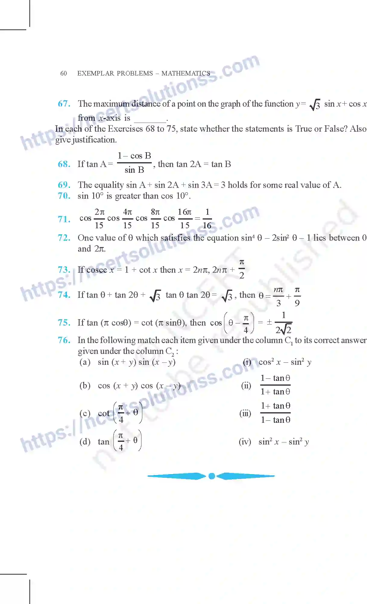 NCERT-Exemplar-Questions-Class-11-Mathematics--Trigonometric-Functions-73-page-27