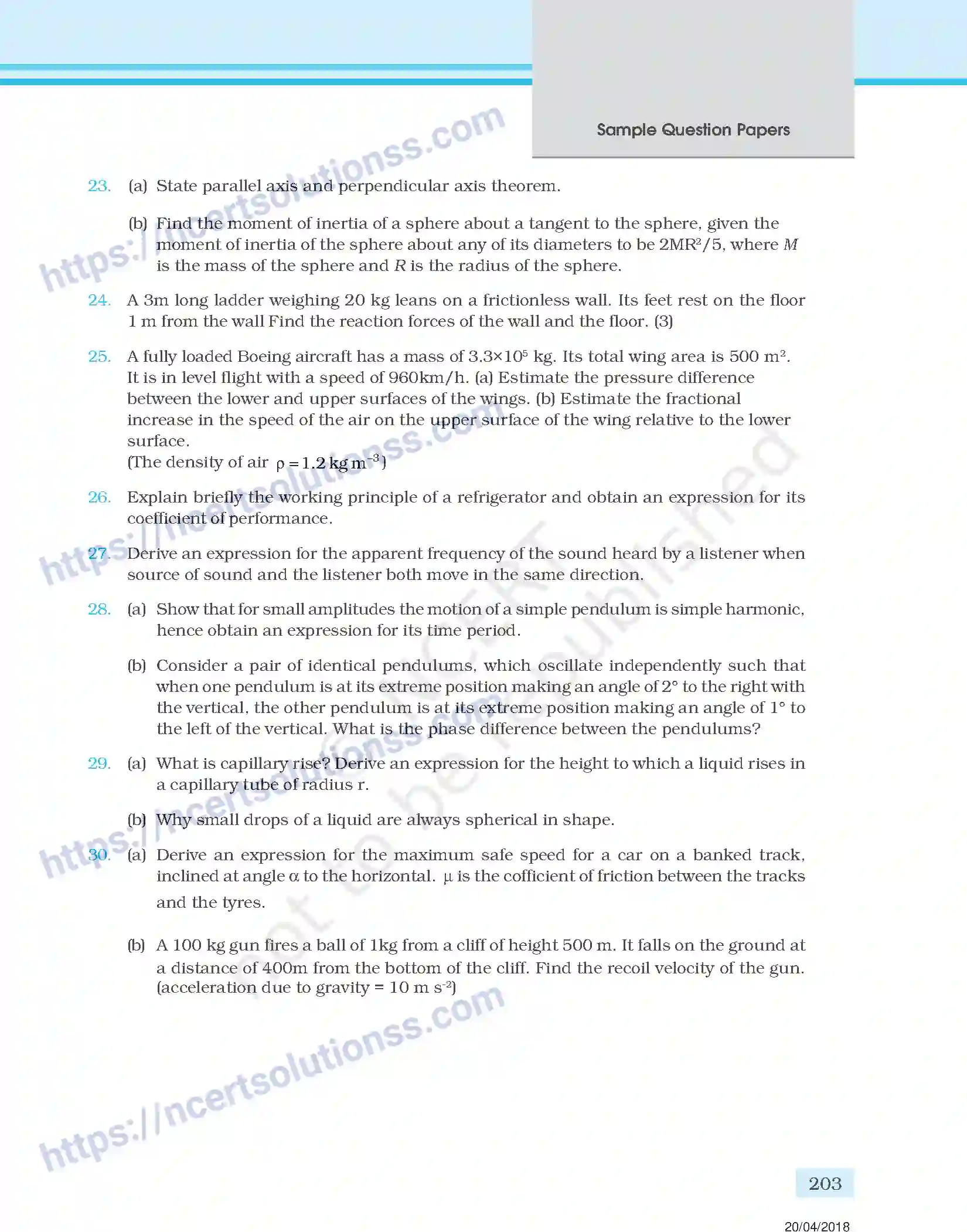NCERT-Exemplar-Questions-Class-11-Physics--Design-of-Question-Paper-144-page-23