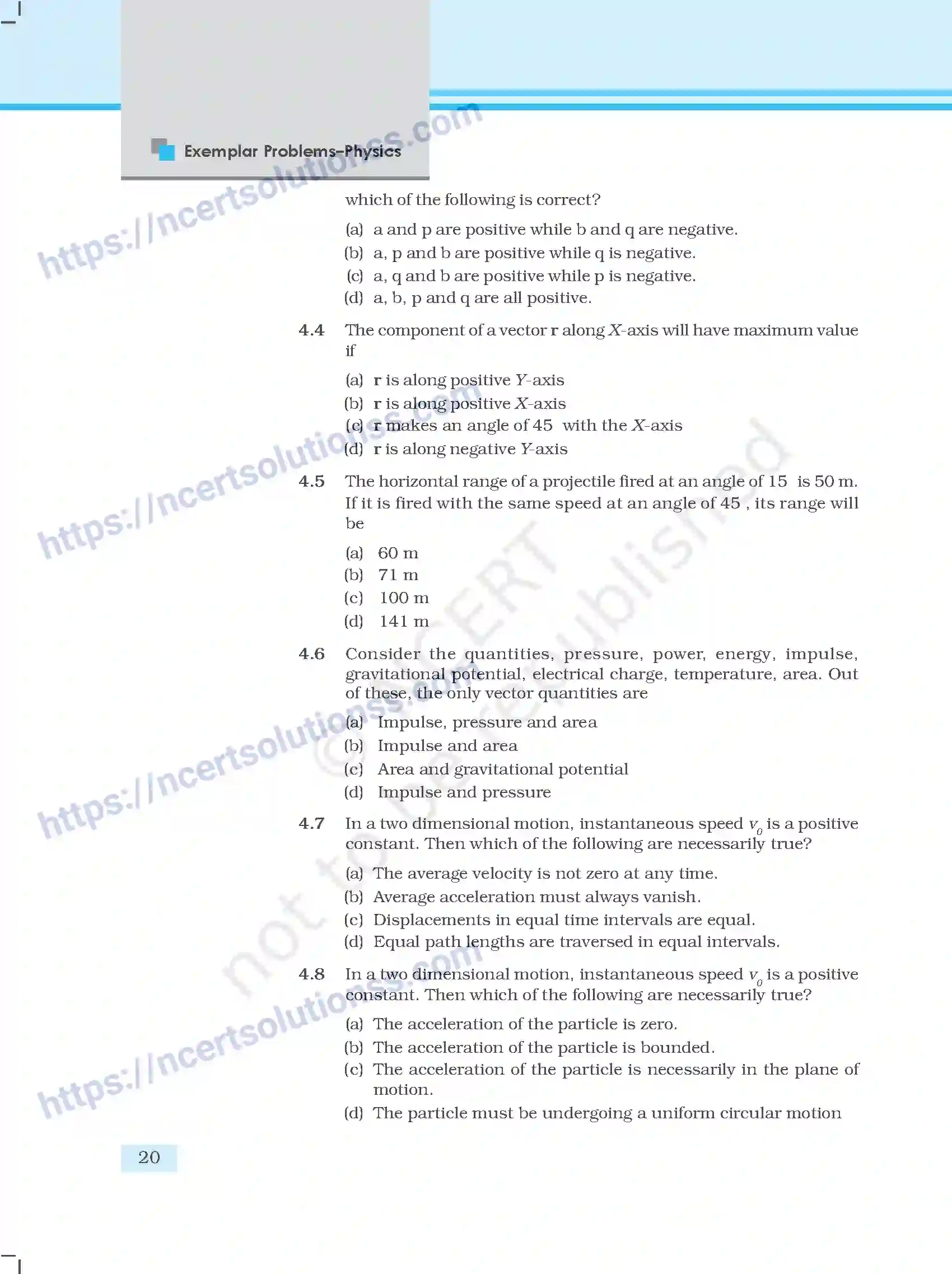 NCERT-Exemplar-Questions-Class-11-Physics--Motion-In-a-Plane-132-page-2