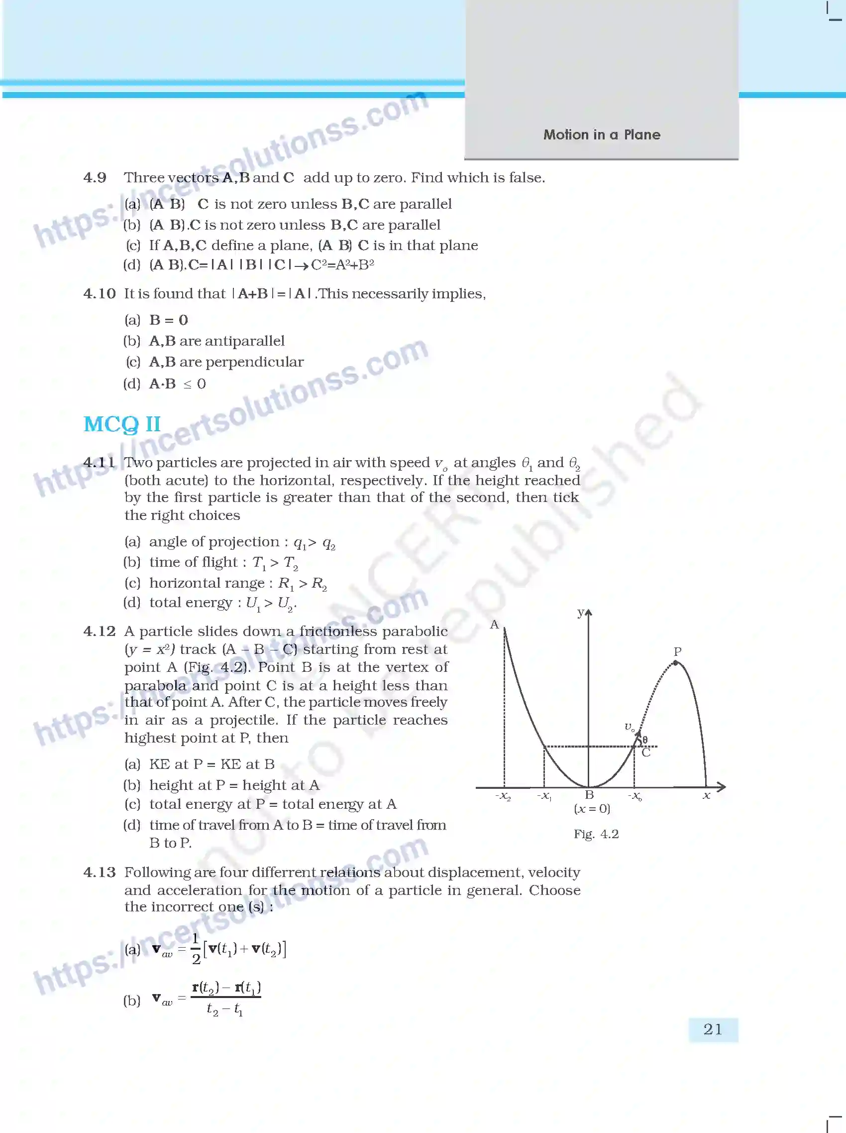 NCERT-Exemplar-Questions-Class-11-Physics--Motion-In-a-Plane-132-page-3