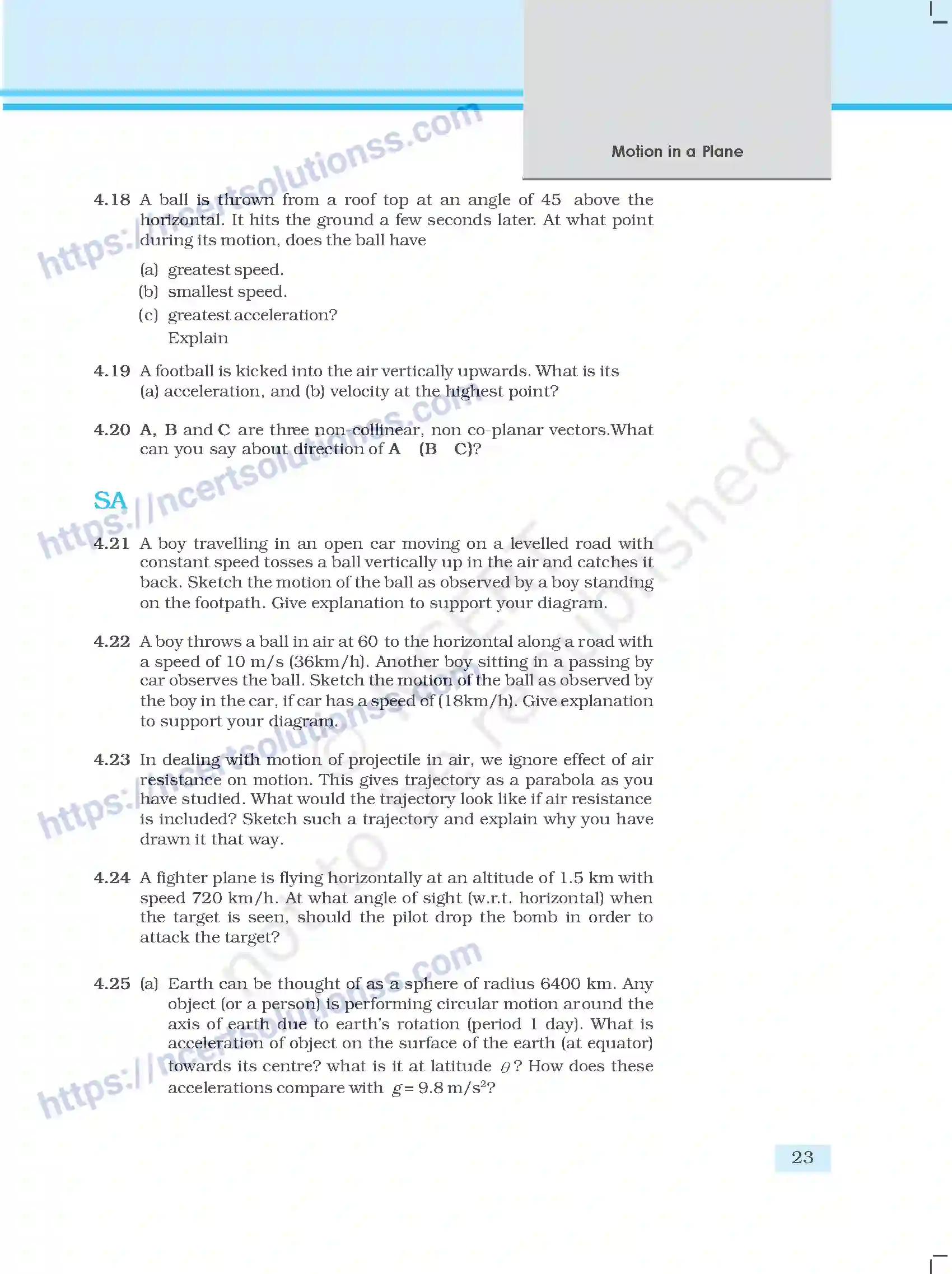 NCERT-Exemplar-Questions-Class-11-Physics--Motion-In-a-Plane-132-page-5