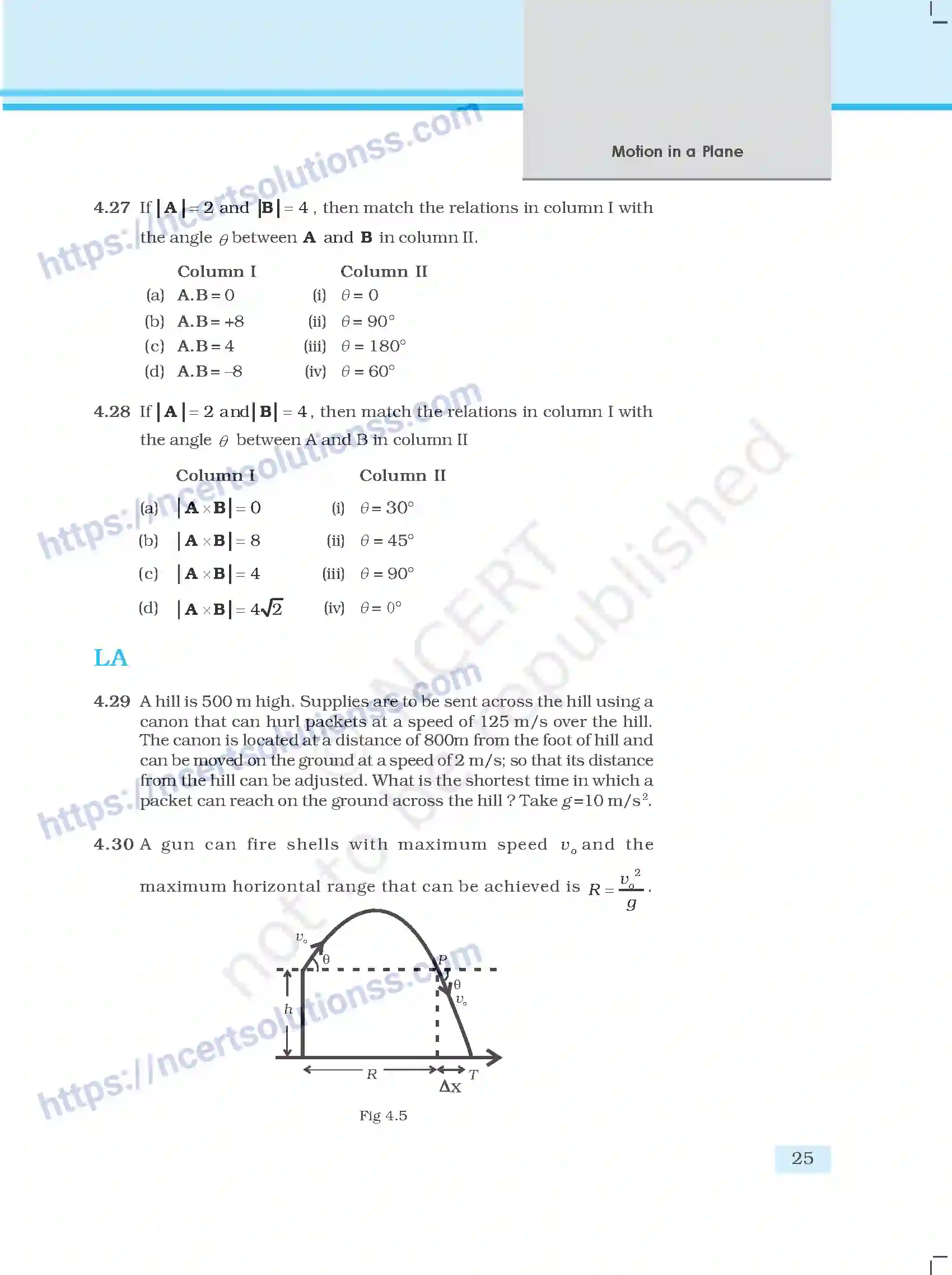 NCERT-Exemplar-Questions-Class-11-Physics--Motion-In-a-Plane-132-page-7