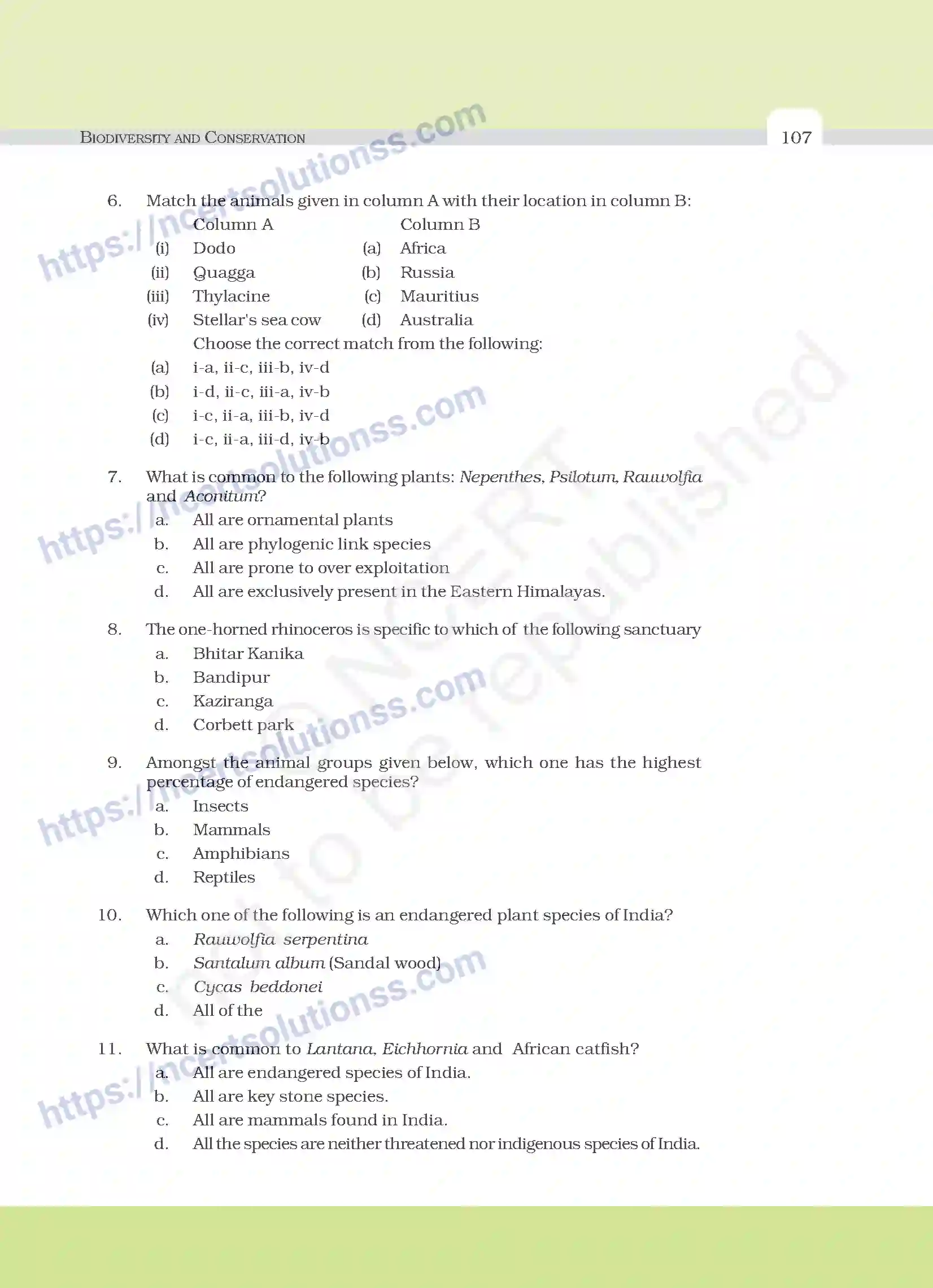NCERT-Exemplar-Questions-Class-12-Biology--Biodiversity-And-Conservation-31-page-2