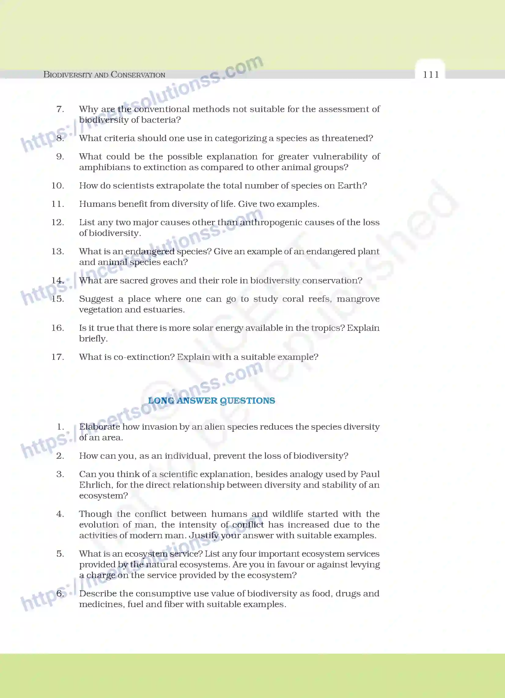 NCERT-Exemplar-Questions-Class-12-Biology--Biodiversity-And-Conservation-31-page-6