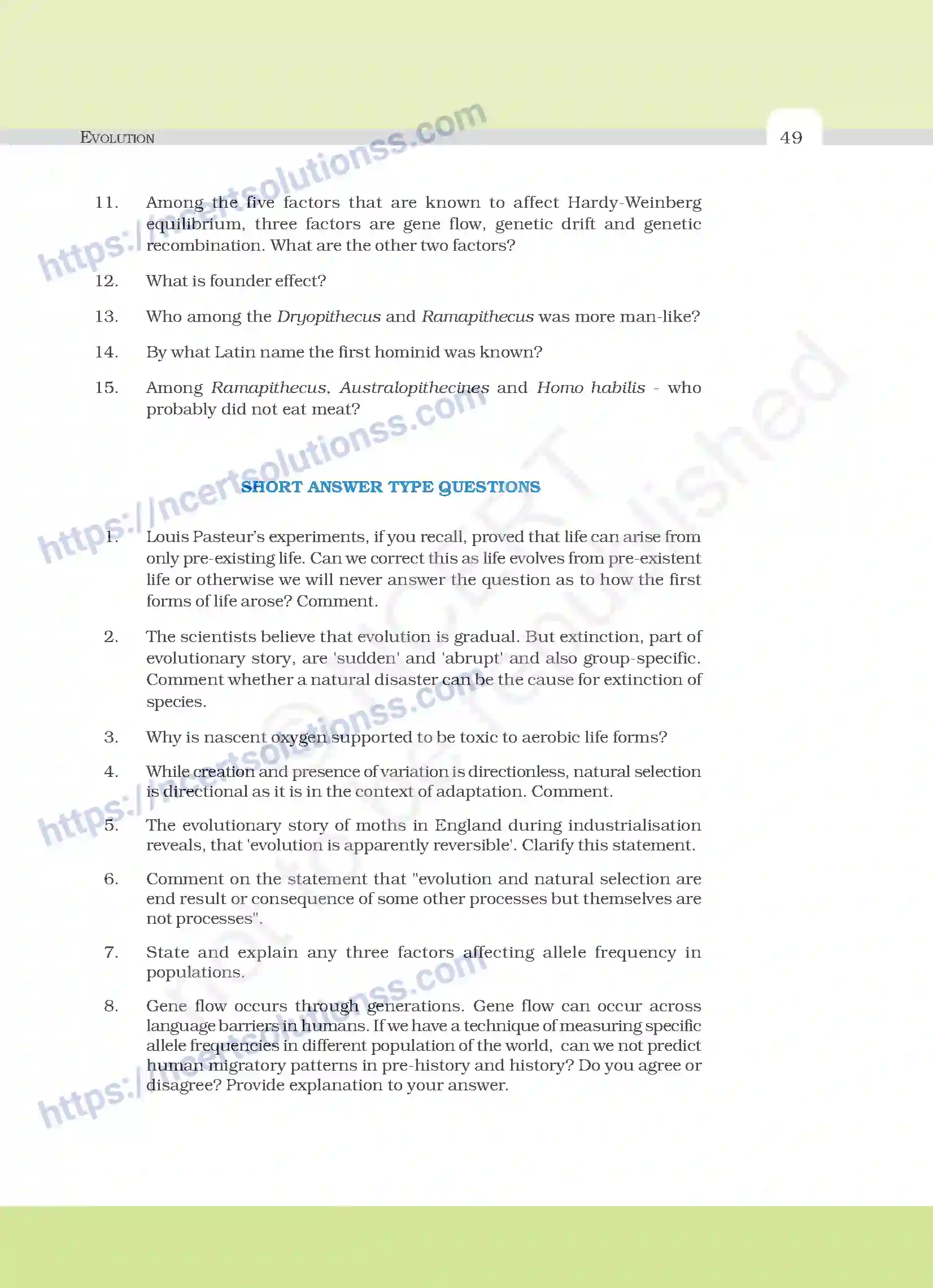 NCERT-Exemplar-Questions-Class-12-Biology--Evolution-23-page-5