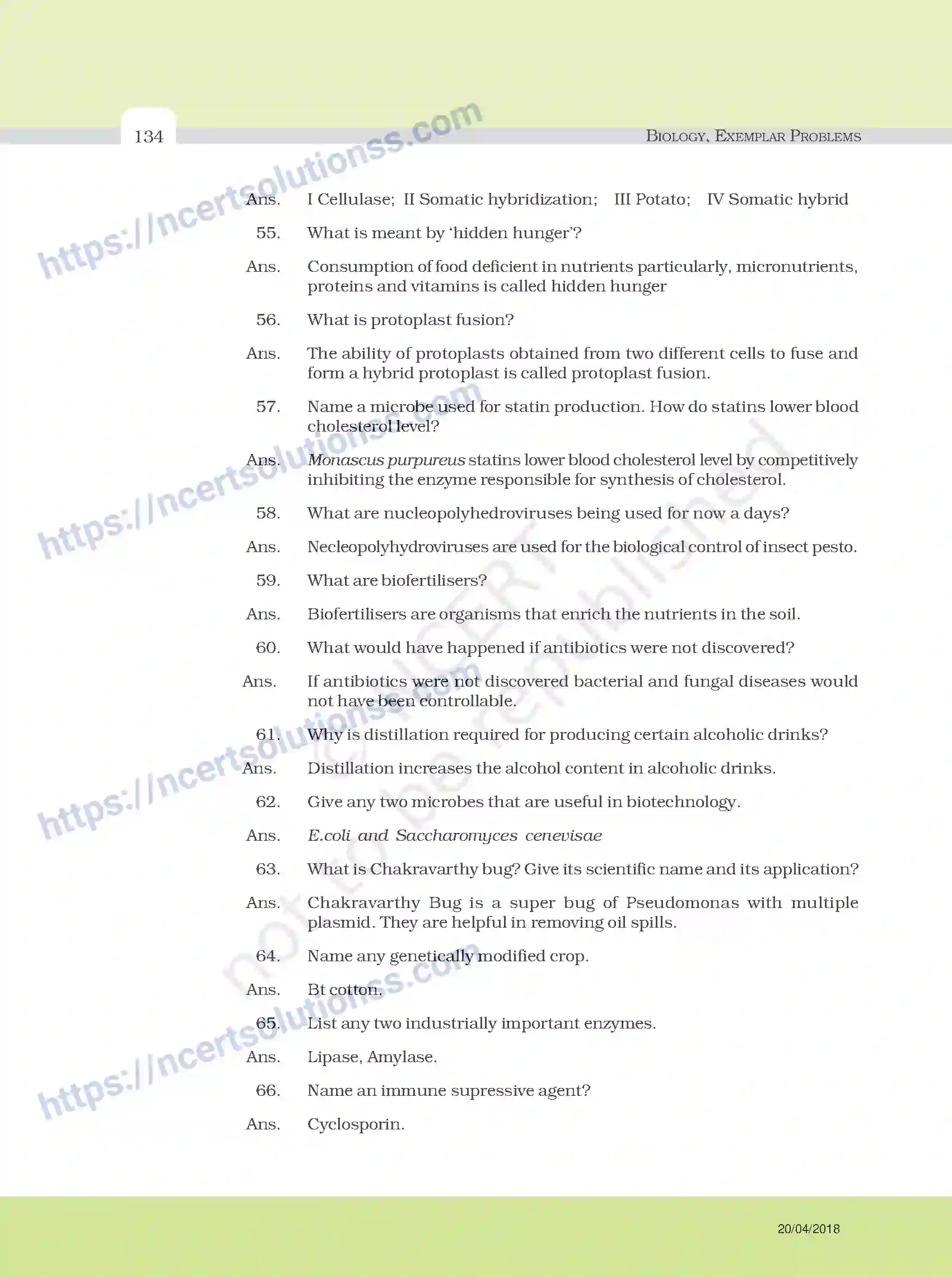 NCERT-Exemplar-Questions-Class-12-Biology--Model-Answers-to-Descriptive-Questions-33-page-10