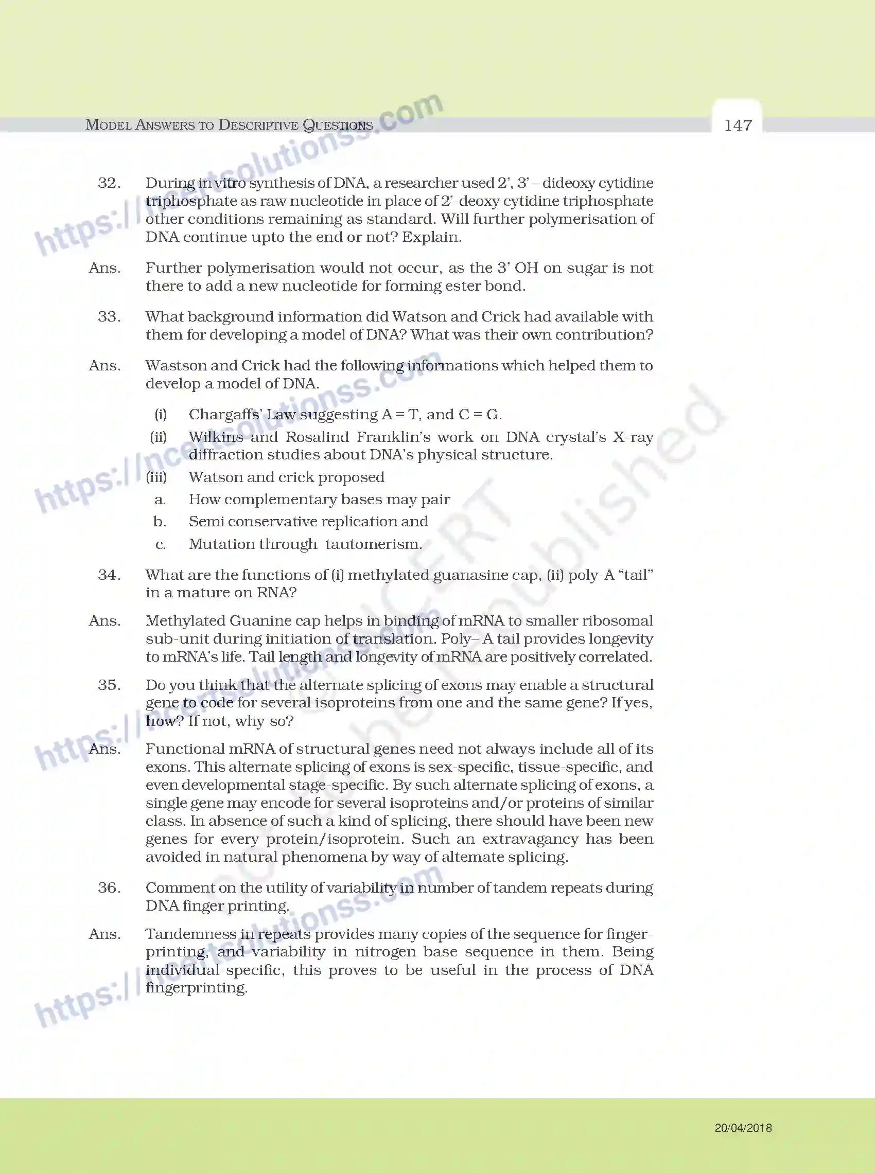 NCERT-Exemplar-Questions-Class-12-Biology--Model-Answers-to-Descriptive-Questions-33-page-23