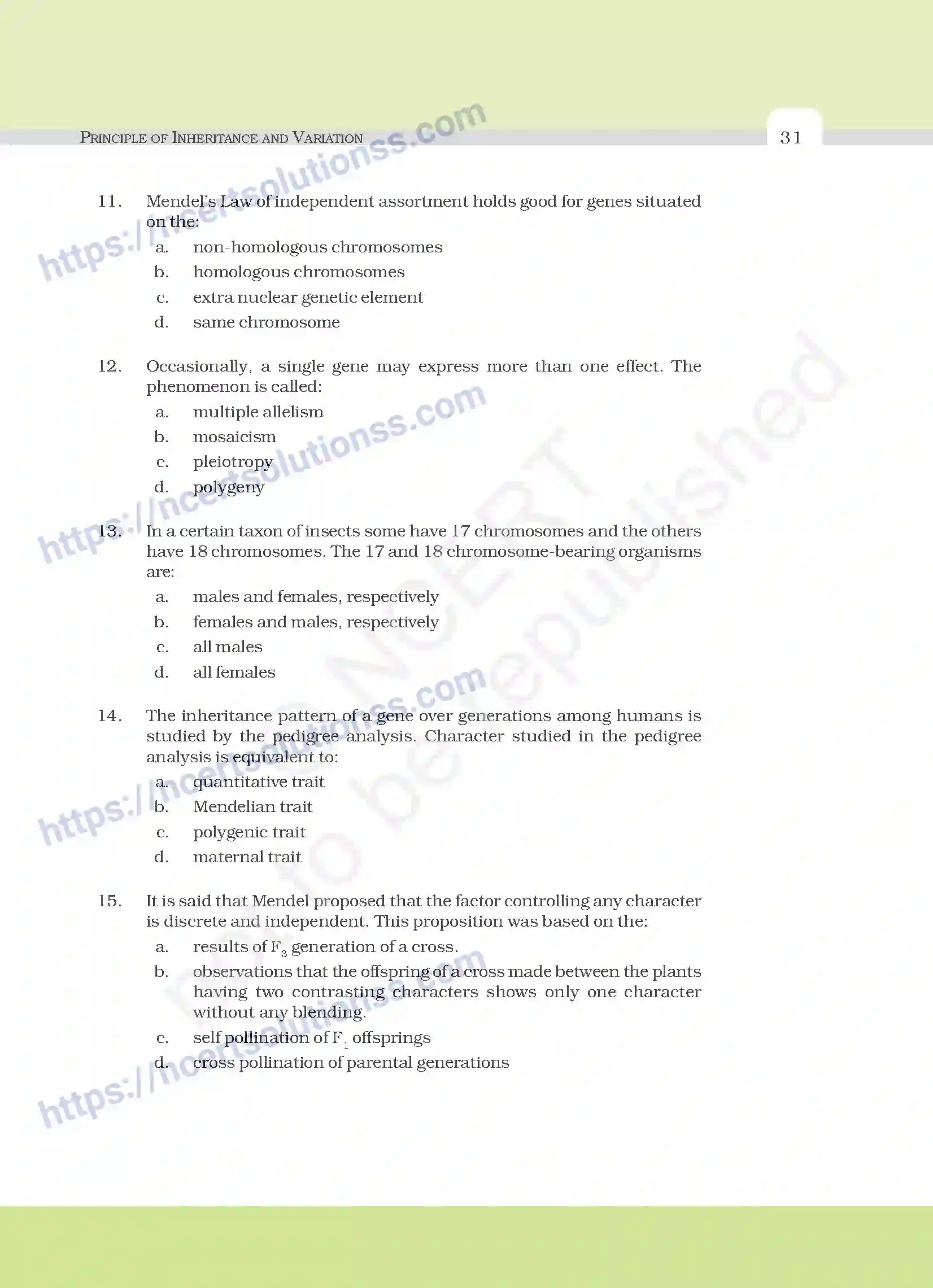 NCERT-Exemplar-Questions-Class-12-Biology--Principle-Of-Inheritance-And-Variation-21-page-3