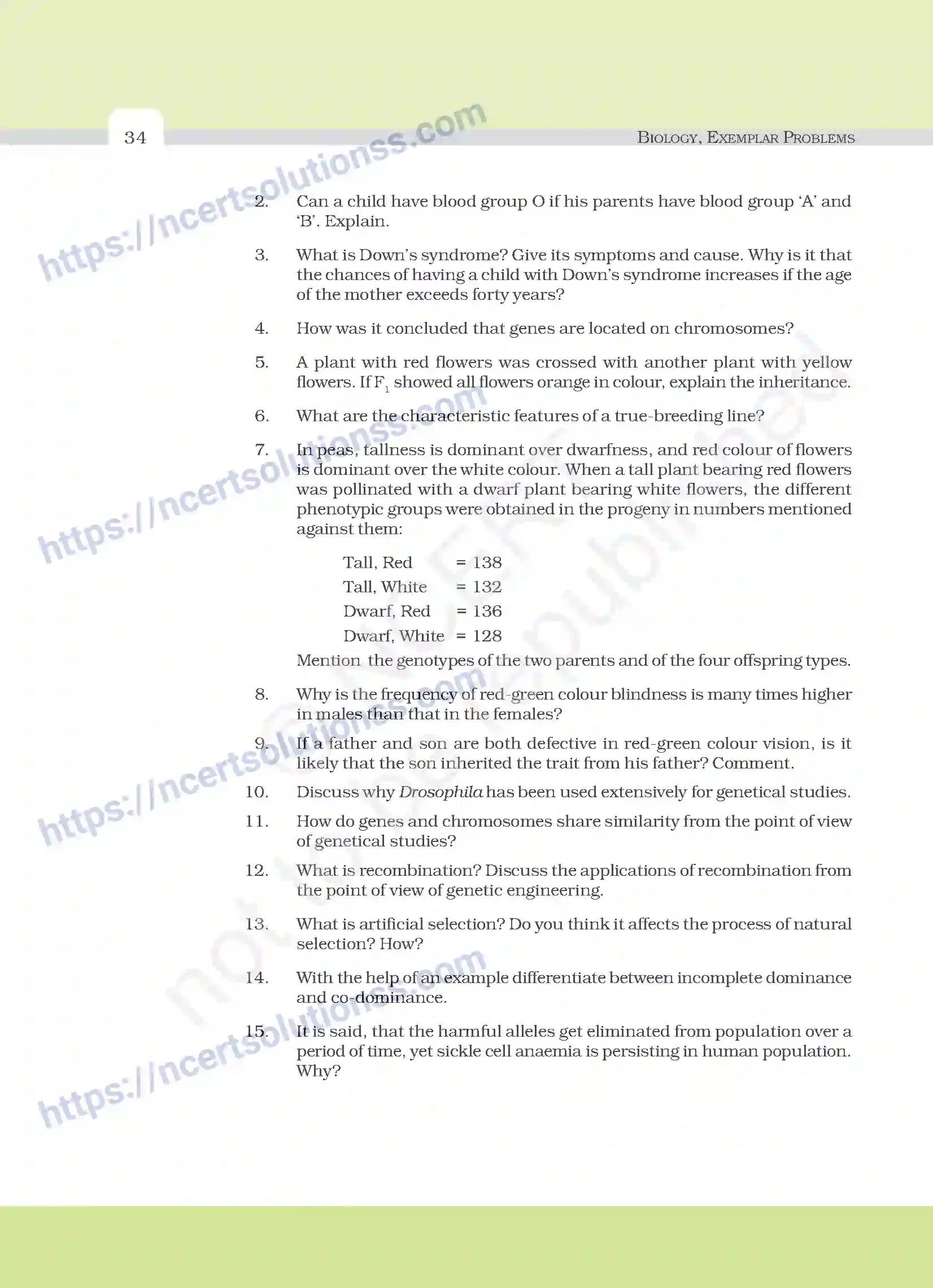 NCERT-Exemplar-Questions-Class-12-Biology--Principle-Of-Inheritance-And-Variation-21-page-6