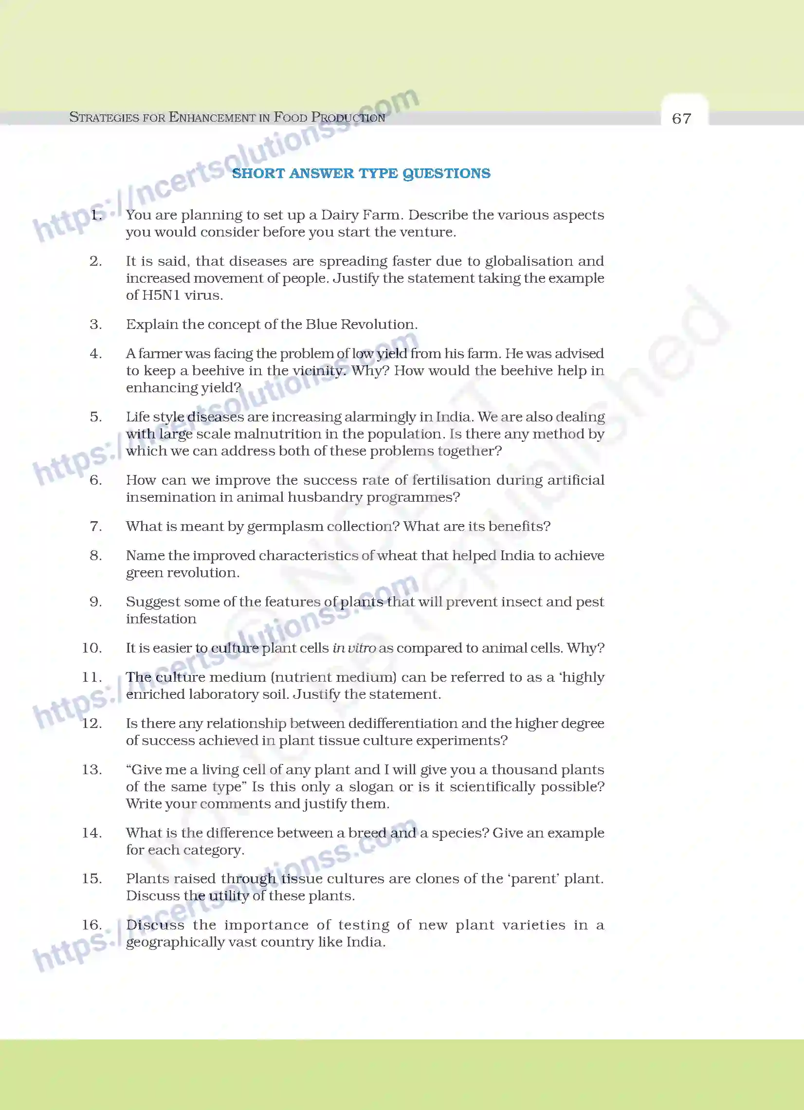 NCERT-Exemplar-Questions-Class-12-Biology--Strategies-For-Enhancement-In-Food-Production-25-page-7