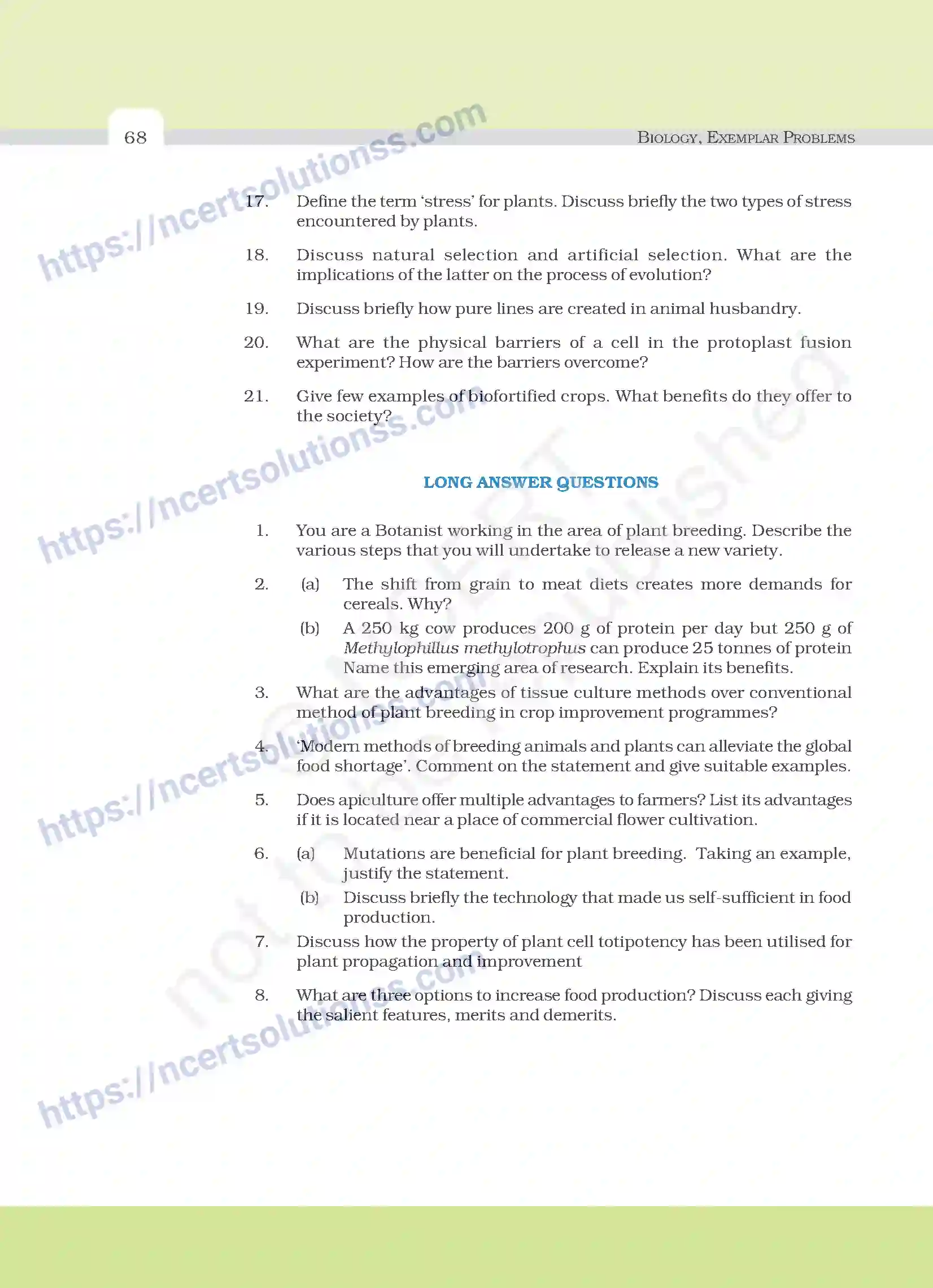 NCERT-Exemplar-Questions-Class-12-Biology--Strategies-For-Enhancement-In-Food-Production-25-page-8