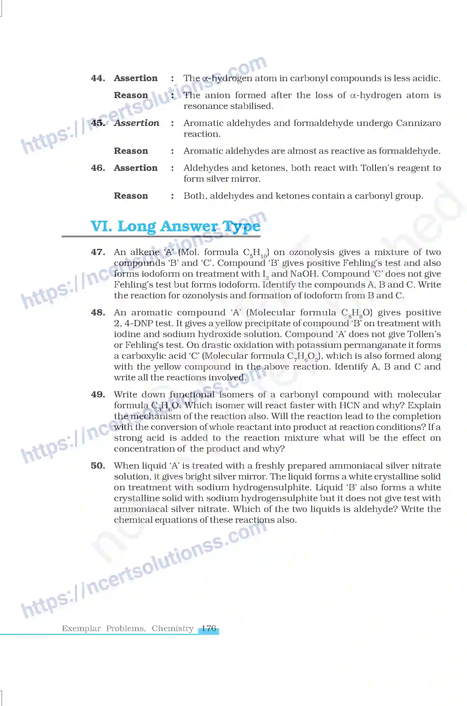 NCERT-Exemplar-Questions-Class-12-Chemistry--Aldehydes-Ketones-and-Carboxylic-Acids-47-page-9