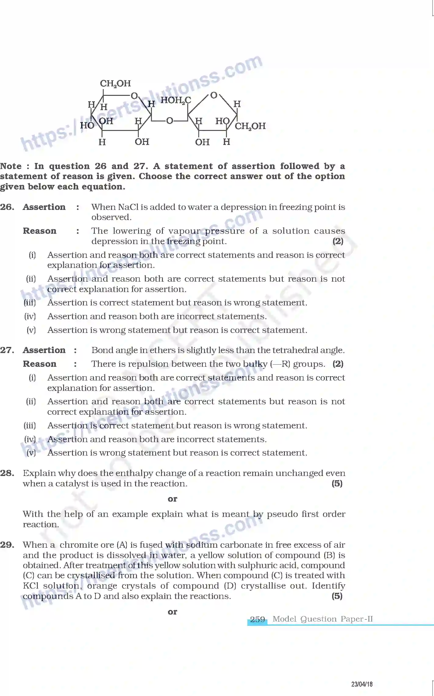 NCERT-Exemplar-Questions-Class-12-Chemistry--Model-Question-Paper-II-53-page-4
