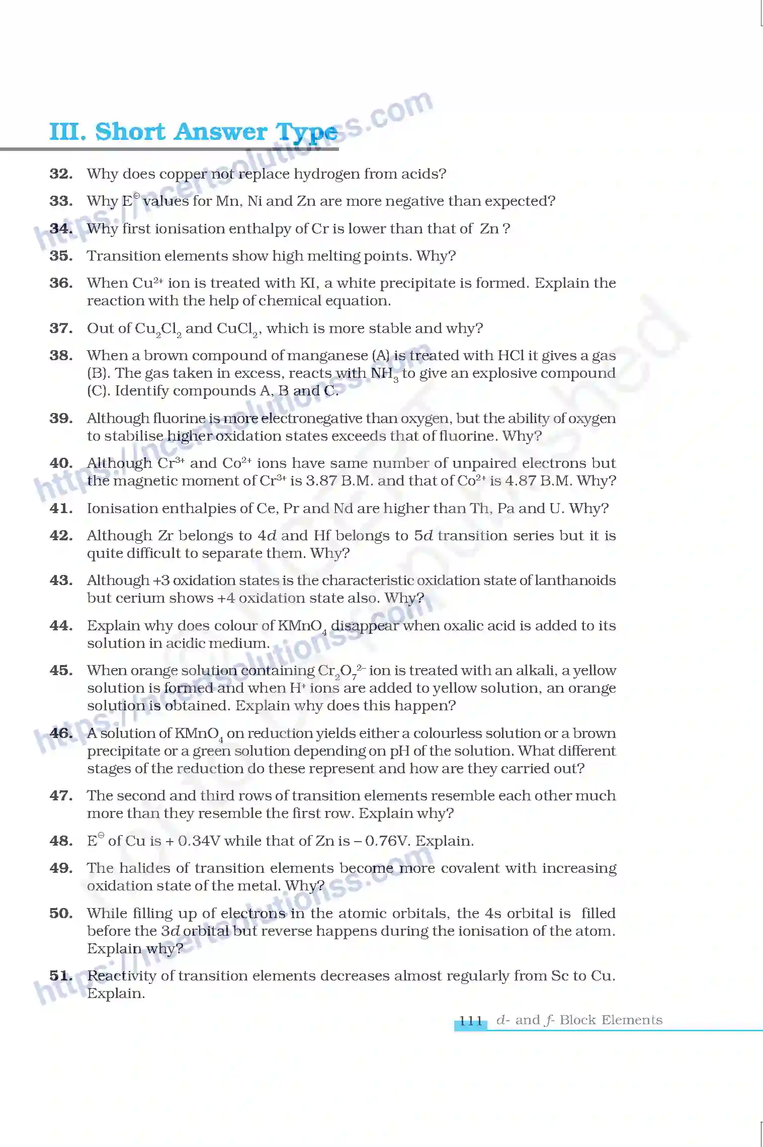 NCERT-Exemplar-Questions-Class-12-Chemistry--The-d-and-f-Block-Elements-43-page-7